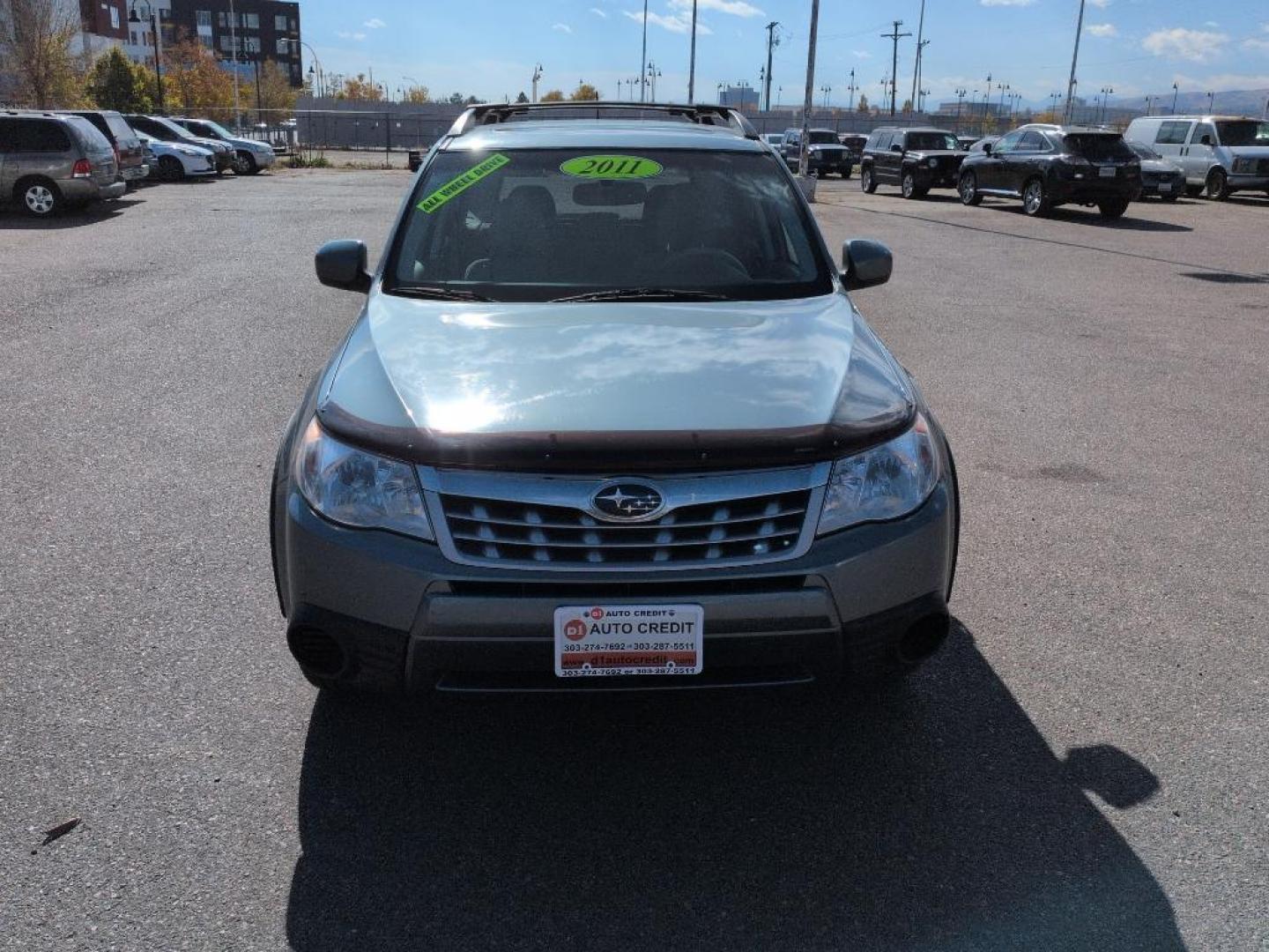 2011 GREEN Subaru Forester 2.5X Premium AWP (JF2SHADC4BH) with an 4 Cyl, 2.5L engine, Automatic transmission, located at 10890 W. Colfax Ave., Lakewood, CO, 80215, (303) 274-7692, 39.739914, -105.120132 - Photo#1