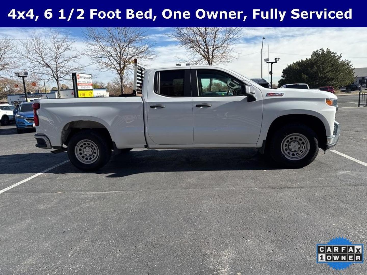 2019 Summit White /Black Chevrolet Silverado 1500 WT (1GCRYAEFXKZ) with an EcoTec3 5.3L V8 engine, Automatic transmission, located at 10890 W. Colfax Ave., Lakewood, CO, 80215, (303) 274-7692, 39.739914, -105.120132 - 2019 Chevrolet Silverado 1500 4x4, Quad Cab in great condition and fully serviced. This truck is ready for work or pleasure and equiped with the desirable 5.3L engine. <br>All Cars Have Clean Titles And Are Serviced Before Sale., CarfaxOne Owner, No Accidents, Backup Camera, Non Smoker, No Pet Odor - Photo#3
