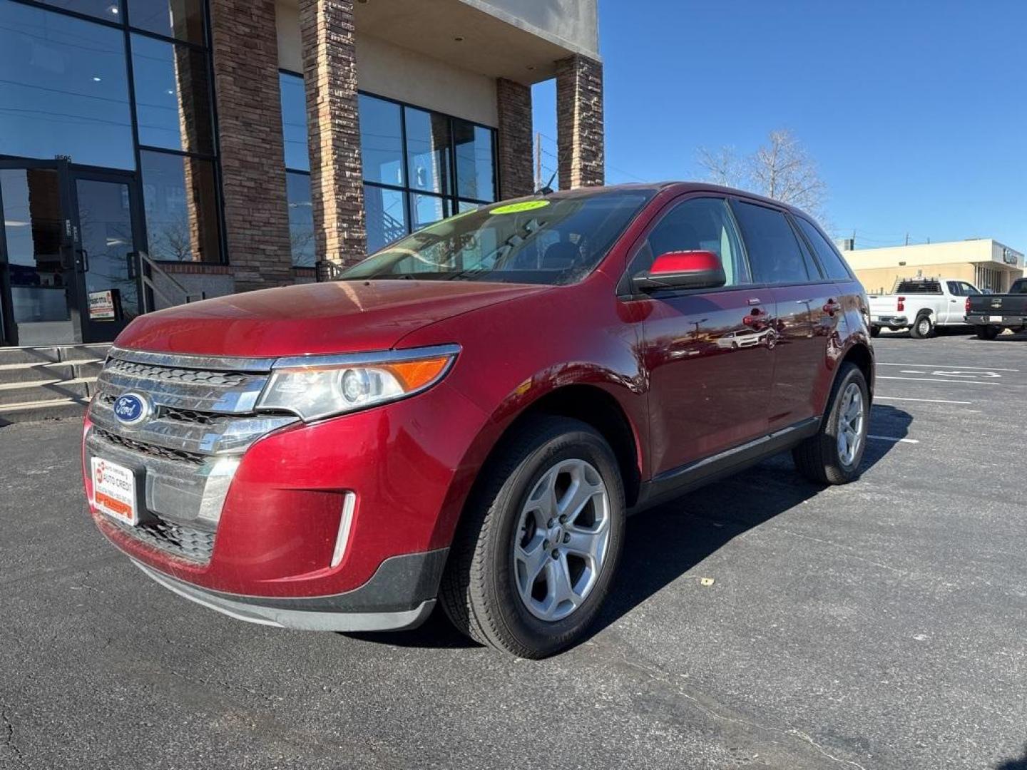 2013 Ruby Red Metallic /Charcoal Black Ford Edge SEL (2FMDK4JC7DB) with an 3.5L V6 Ti-VCT engine, Automatic transmission, located at 10890 W. Colfax Ave., Lakewood, CO, 80215, (303) 274-7692, 39.739914, -105.120132 - 2013 Ford Edge CARFAX One-Owner. AWD AWD.<br><br>D1 Auto NEVER charges dealer fees! All cars have clean titles and have been inspected for mechanical issues. We have financing for everyone. Good credit, bad credit, first time buyers.<br>Odometer is 21898 miles below market average!<br>Please call La - Photo#0