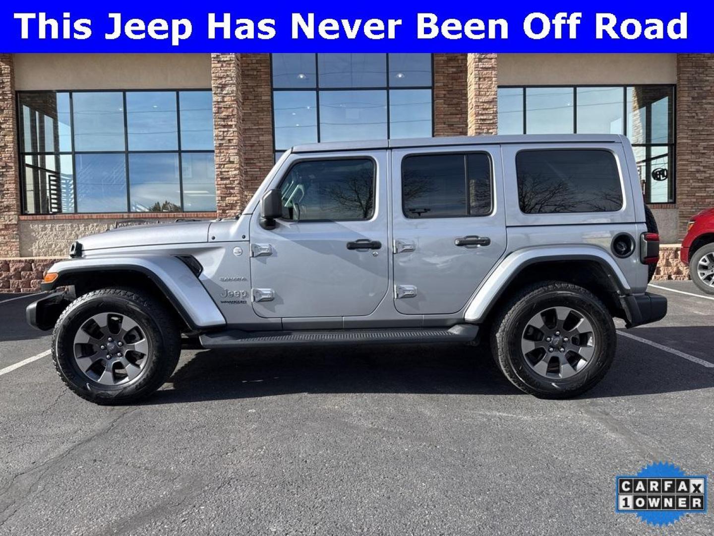 2018 SILVER Jeep Wrangler Unlimited Sahara (1C4HJXEG2JW) with an V6, 3.6L engine, Automatic transmission, located at 10890 W. Colfax Ave., Lakewood, CO, 80215, (303) 274-7692, 39.739914, -105.120132 - <b>Summary</b><br>One Owner And In Excellent Condition, Apple/ Android Carplay, Fully Serviced And Ready For Colorado! Non smoker, you will not find a cleaner Jeep Wrangler anywhere. Never off roaded and not a scratch on this one.<br><br><b>Vehicle Details</b><br>Discover the rugged elegance and off - Photo#47