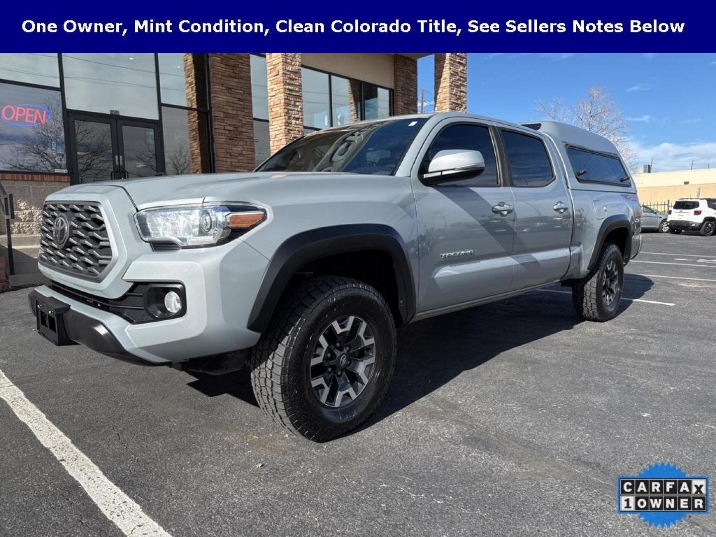 2021 Cement /Black Toyota Tacoma TRD Off-Road (3TMDZ5BN2MM) with an 3.5L V6 PDI DOHC 24V LEV3-ULEV70 278hp engine, Automatic transmission, located at 10890 W. Colfax Ave., Lakewood, CO, 80215, (303) 274-7692, 39.739914, -105.120132 - 2021 Toyota Tacoma TRD OFF ROAD PREMIUM.Fully loaded with every option available!! This truck is in mint condition inside and out with only one small scratch (see pictures). Carfax shows minor damage but there is no paint work on this vehicle. No rust and no wear. All keys and owners manuals present - Photo#0