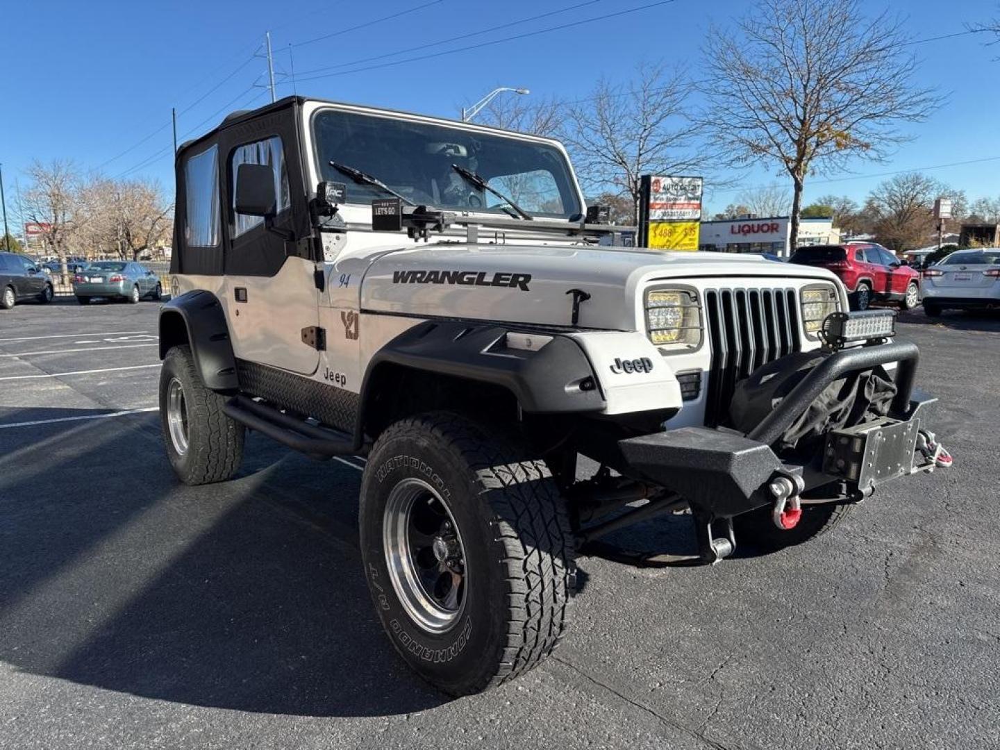 1994 White /Black Jeep Wrangler S (1J4FY19P2RP) with an 2.5L I4 8V engine, Automatic transmission, located at 10890 W. Colfax Ave., Lakewood, CO, 80215, (303) 274-7692, 39.739914, -105.120132 - 1994 Jeep Wrangler 4WD that someone spent a lot of time and money rebuilding so you dont need to! Rebuilt from the ground up and runs great. Lots of extras goodies and ready for any sort of adventure. <br><br>D1 Auto NEVER charges dealer fees! All cars have clean titles and have been inspected for m - Photo#0