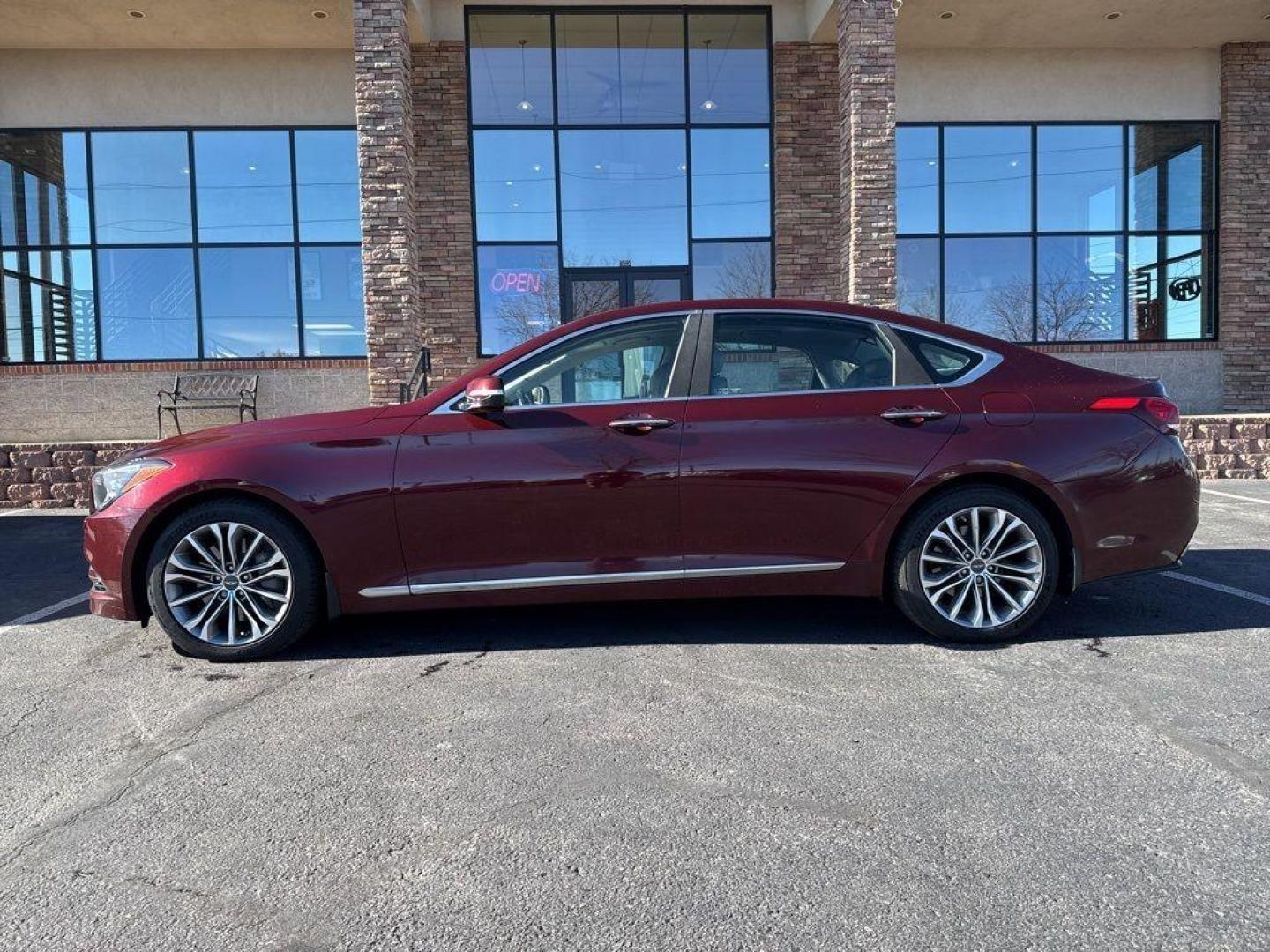 2015 RED Hyundai Genesis Base (KMHGN4JEXFU) with an V6, 3.8L engine, Automatic transmission, located at 10890 W. Colfax Ave., Lakewood, CO, 80215, (303) 274-7692, 39.739914, -105.120132 - Discover the blend of luxury and performance with this 2015 Hyundai Genesis Base, a distinguished choice for discerning drivers. This exceptional vehicle is powered by a robust V6, 3.8L engine, delivering a smooth and responsive driving experience with its Rear-Wheel Drive (RWD) configuration. The H - Photo#7