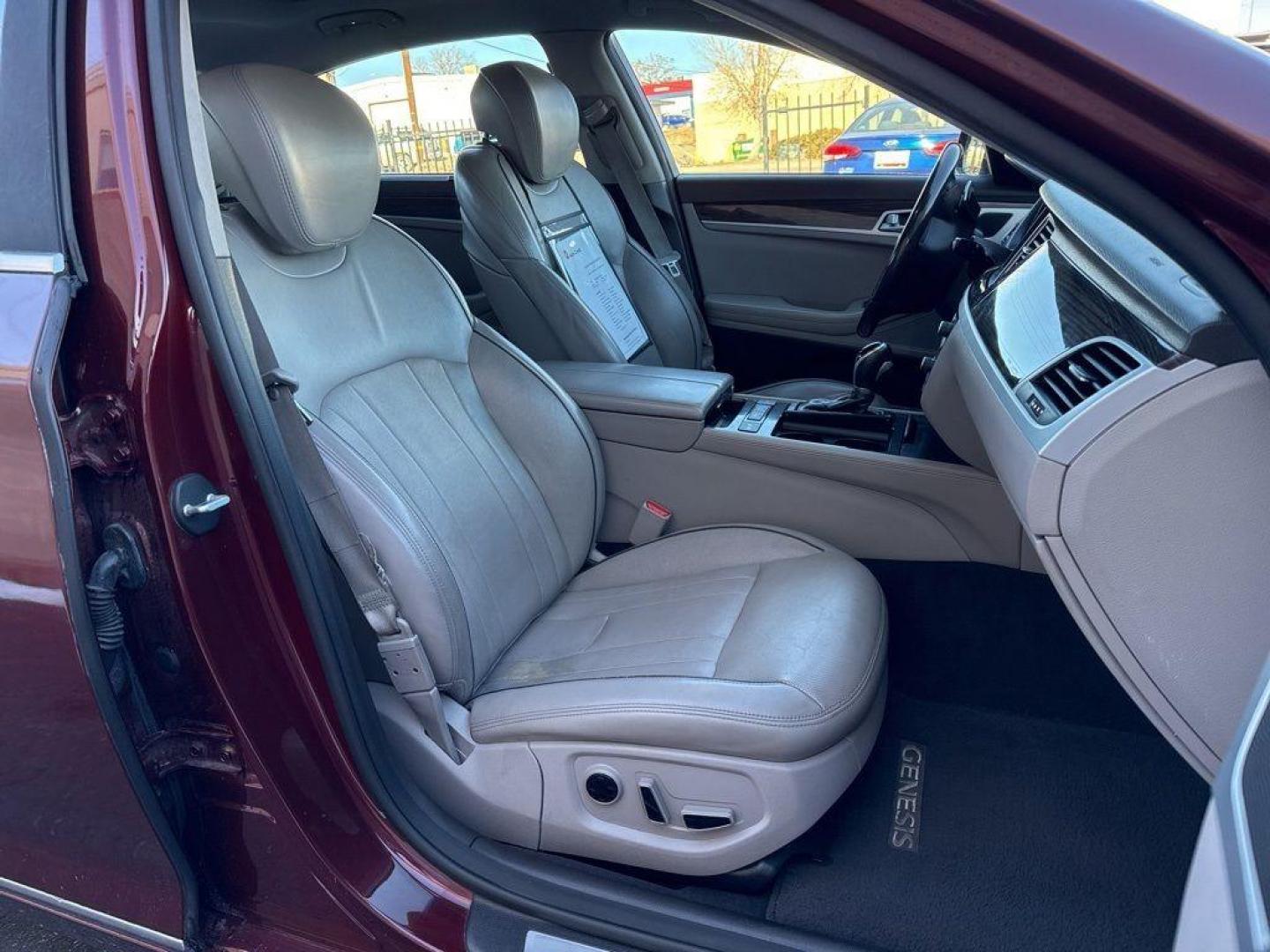 2015 RED Hyundai Genesis Base (KMHGN4JEXFU) with an V6, 3.8L engine, Automatic transmission, located at 10890 W. Colfax Ave., Lakewood, CO, 80215, (303) 274-7692, 39.739914, -105.120132 - Discover the blend of luxury and performance with this 2015 Hyundai Genesis Base, a distinguished choice for discerning drivers. This exceptional vehicle is powered by a robust V6, 3.8L engine, delivering a smooth and responsive driving experience with its Rear-Wheel Drive (RWD) configuration. The H - Photo#17