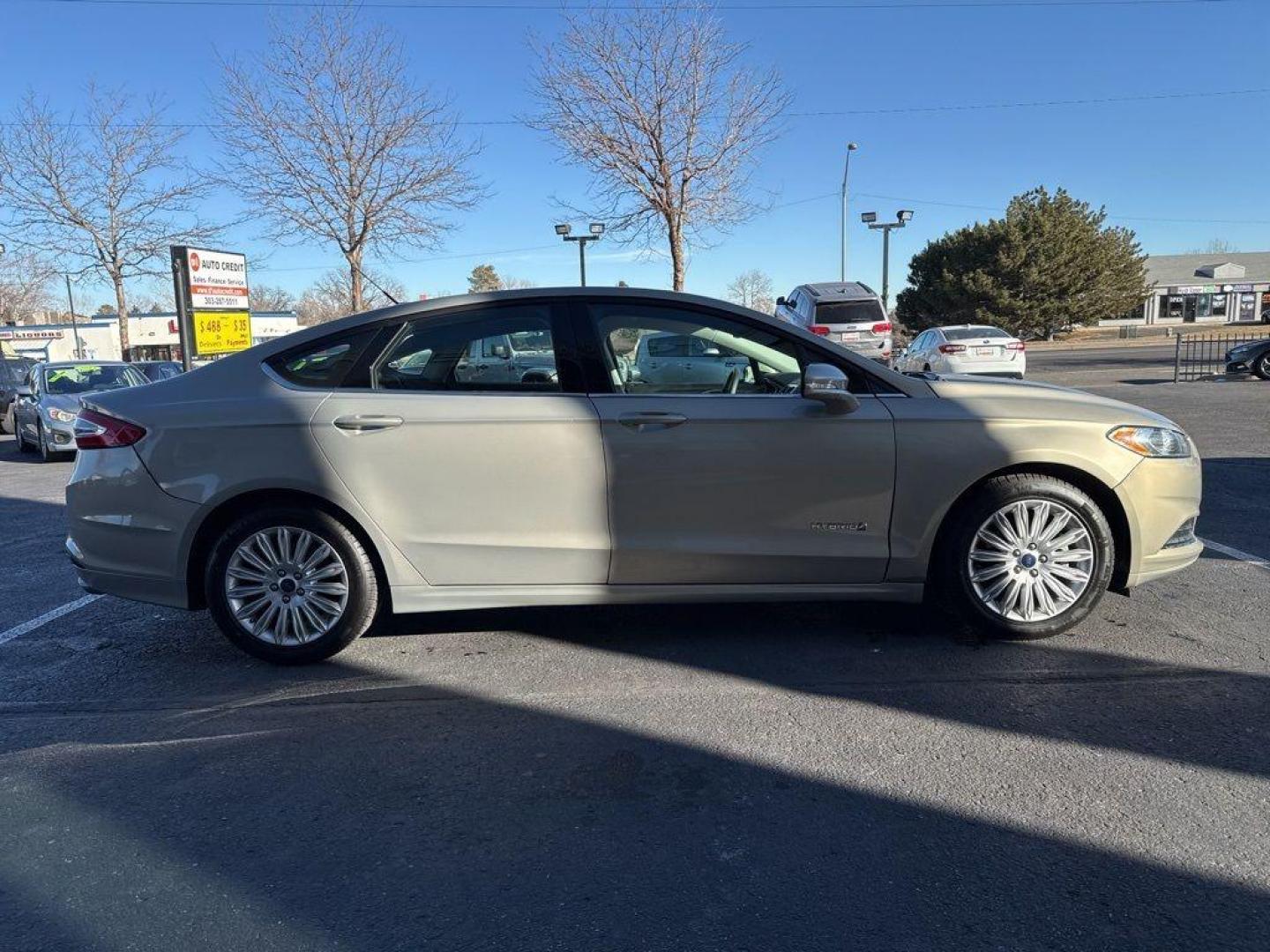 2015 BEIGE Ford Fusion Hybrid SE Hybrid (3FA6P0LU4FR) with an 4 Cyl, 2.0L engine, Automatic transmission, located at 10890 W. Colfax Ave., Lakewood, CO, 80215, (303) 274-7692, 39.739914, -105.120132 - Photo#3