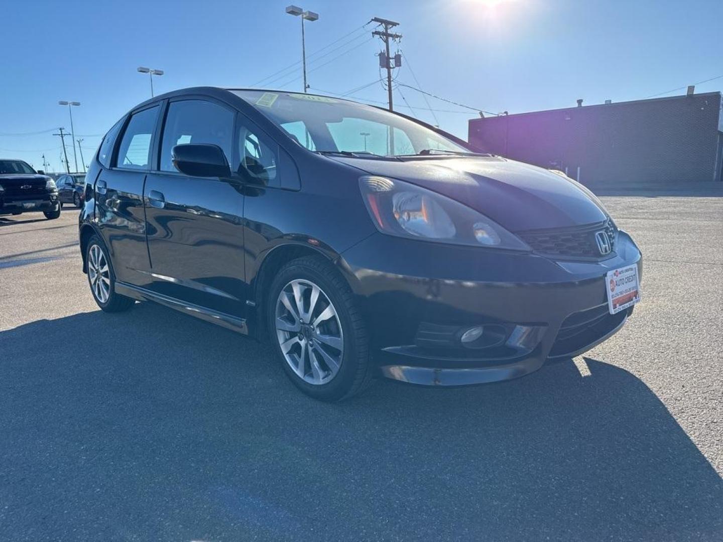 2013 Crystal Black Pearl /Black Honda Fit Sport (JHMGE8H59DC) with an 1.5L 16V 4-Cylinder SOHC i-VTEC engine, Automatic transmission, located at 10890 W. Colfax Ave., Lakewood, CO, 80215, (303) 274-7692, 39.739914, -105.120132 - 2013 Honda Fit FWD<br><br>D1 Auto NEVER charges dealer fees! All cars have clean titles and have been inspected for mechanical issues. We have financing for everyone. Good credit, bad credit, first time buyers.<br><br>Please call Lakewood Location 303-274-7692 or Thornton 303-287-5511 to schedule a - Photo#0