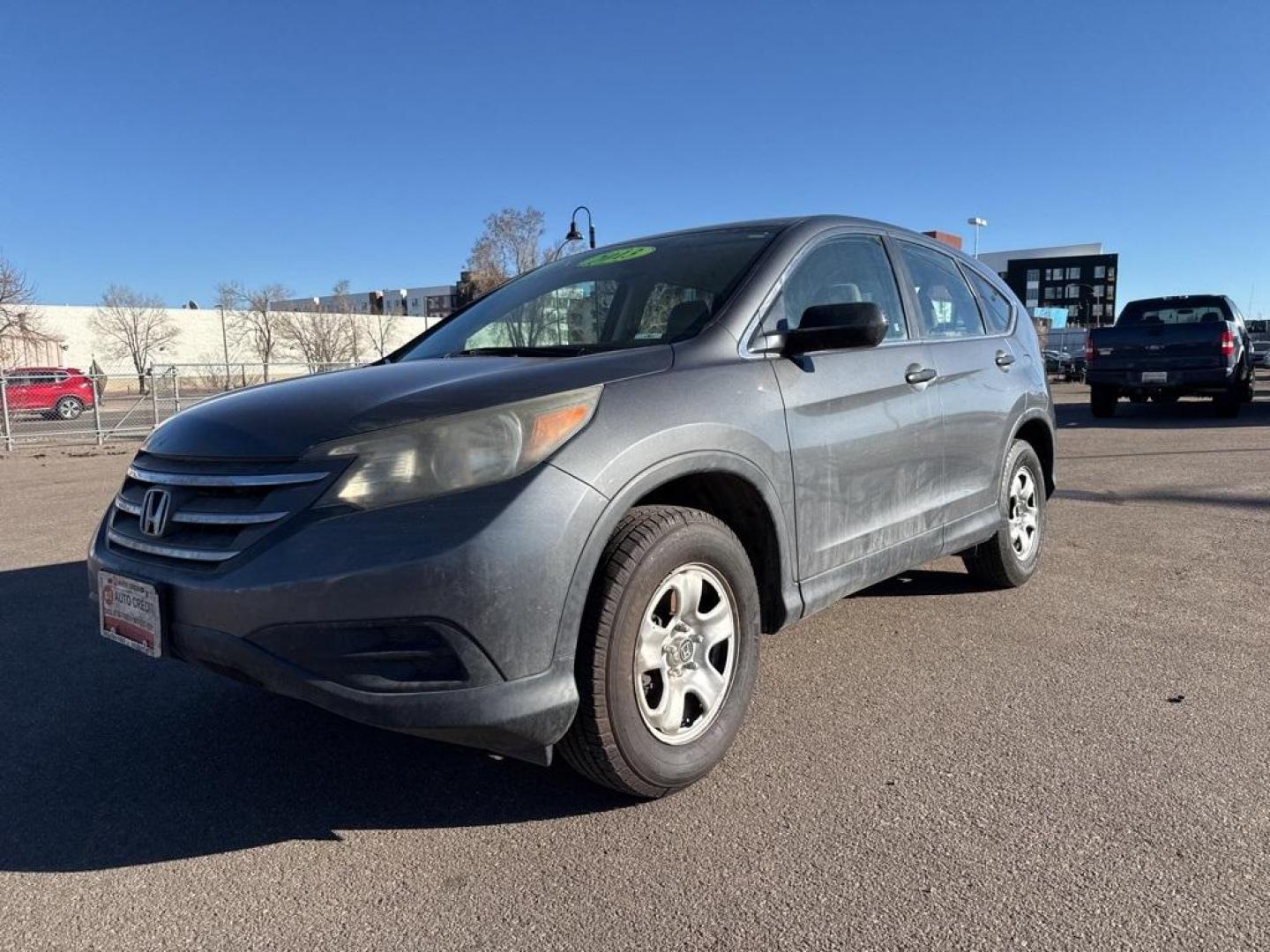 2013 Gray /Gray Honda CR-V LX (2HKRM4H33DH) with an 2.4L I4 DOHC 16V i-VTEC engine, Automatic transmission, located at 10890 W. Colfax Ave., Lakewood, CO, 80215, (303) 274-7692, 39.739914, -105.120132 - 2013 Honda CR-V AWD AWD.<br><br>D1 Auto NEVER charges dealer fees! All cars have clean titles and have been inspected for mechanical issues. We have financing for everyone. Good credit, bad credit, first time buyers.<br><br>Please call Lakewood Location 303-274-7692 or Thornton 303-287-5511 to sched - Photo#0