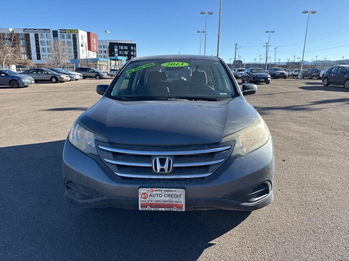 2013 Gray /Gray Honda CR-V LX (2HKRM4H33DH) with an 2.4L I4 DOHC 16V i-VTEC engine, Automatic transmission, located at 10890 W. Colfax Ave., Lakewood, CO, 80215, (303) 274-7692, 39.739914, -105.120132 - 2013 Honda CR-V AWD AWD.<br><br>D1 Auto NEVER charges dealer fees! All cars have clean titles and have been inspected for mechanical issues. We have financing for everyone. Good credit, bad credit, first time buyers.<br><br>Please call Lakewood Location 303-274-7692 or Thornton 303-287-5511 to sched - Photo#1