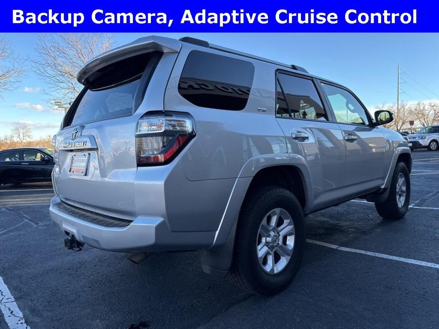 2021 Classic Silver Metallic /Gray Toyota 4Runner SR5 (JTEMU5JR1M5) with an 4.0L V6 SMPI DOHC engine, Automatic transmission, located at 10890 W. Colfax Ave., Lakewood, CO, 80215, (303) 274-7692, 39.739914, -105.120132 - 2021 Toyota 4Runner SR5 4WD With 3rd Row Seating!! No accidents and has a clean title. Well maintained and loaded with, Apple/ Android Carplay, backup camera, 3 rows of seating, power seat and more. <br><br> All Cars Have Clean Titles And Are Serviced Before Sale., Clean Carfax, No Accident, Apple/ - Photo#4