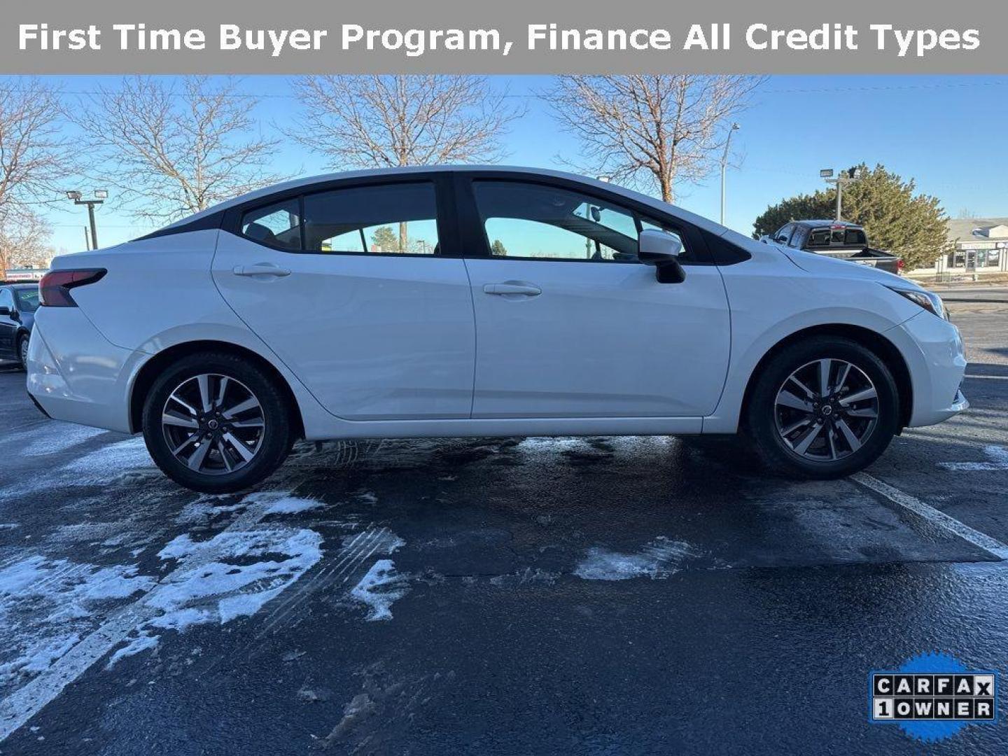 2022 WHITE /ACTUAL Nissan Versa SV (3N1CN8EV9NL) with an 4 Cyl, 1.6L engine, Automatic transmission, located at 10890 W. Colfax Ave., Lakewood, CO, 80215, (303) 274-7692, 39.739914, -105.120132 - Photo#3