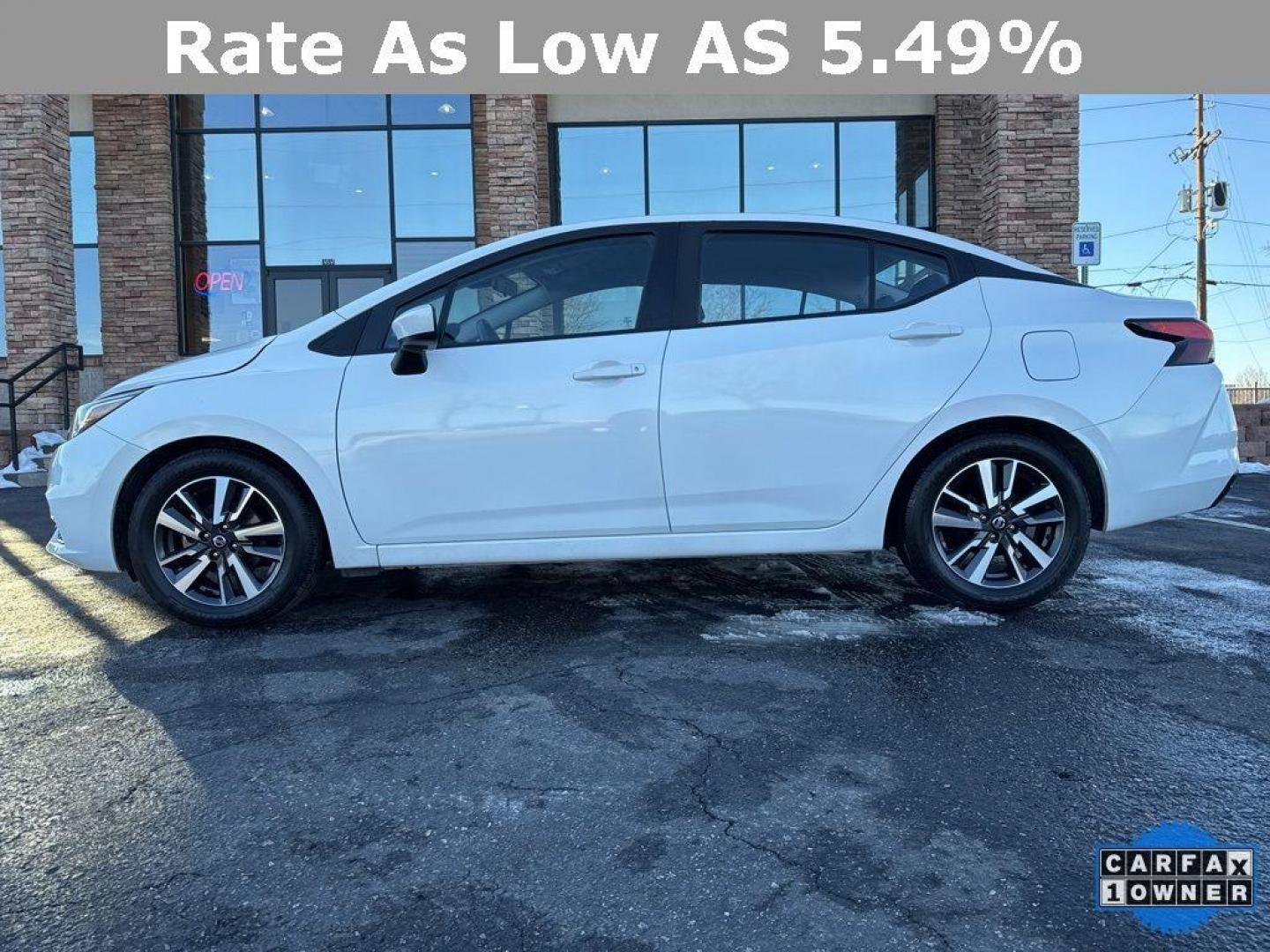 2022 WHITE /ACTUAL Nissan Versa SV (3N1CN8EV9NL) with an 4 Cyl, 1.6L engine, Automatic transmission, located at 10890 W. Colfax Ave., Lakewood, CO, 80215, (303) 274-7692, 39.739914, -105.120132 - Photo#4