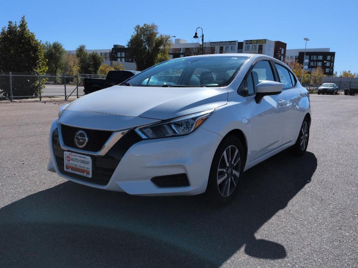 2022 WHITE /ACTUAL Nissan Versa SV (3N1CN8EV9NL) with an 4 Cyl, 1.6L engine, Automatic transmission, located at 10890 W. Colfax Ave., Lakewood, CO, 80215, (303) 274-7692, 39.739914, -105.120132 - Discover the perfect blend of style, efficiency, and reliability with this 2022 Nissan Versa SV. This compact sedan is ideal for those seeking an economical yet comfortable driving experience. Equipped with a 4-cylinder, 1.6L engine and front-wheel drive, this vehicle ensures a smooth, responsive ri - Photo#0