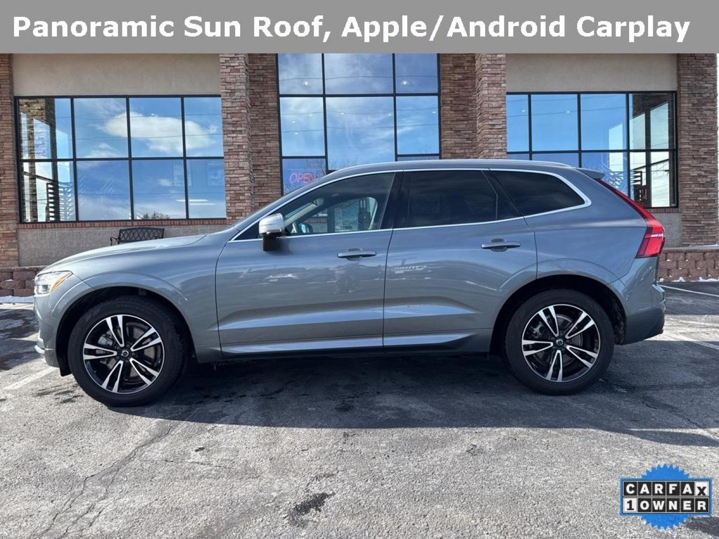 2021 Bright Silver Metallic /Maroon Brown Volvo XC60 T6 Momentum (YV4A22RK5M1) with an I4 Supercharged engine, Automatic transmission, located at 10890 W. Colfax Ave., Lakewood, CO, 80215, (303) 274-7692, 39.739914, -105.120132 - 2021 Volvo XC60 CARFAX One-Owner with regular service on Carfax. T6 engine producing 316 horsepower and equiped with Climate and Premium package. Loaded with hetaed front and rear seats, heated steering wheel, blind spot montoring, collision avoidance and mitigation. Apple/Android Carplay, Panoramic - Photo#8