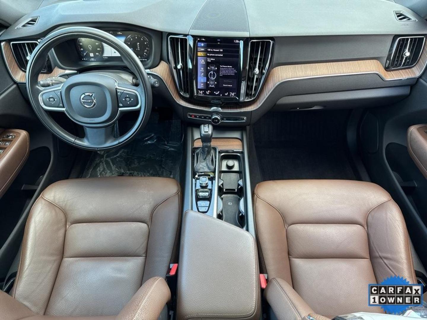 2021 Bright Silver Metallic /Maroon Brown Volvo XC60 T6 Momentum (YV4A22RK5M1) with an I4 Supercharged engine, Automatic transmission, located at 10890 W. Colfax Ave., Lakewood, CO, 80215, (303) 274-7692, 39.739914, -105.120132 - 2021 Volvo XC60 CARFAX One-Owner with regular service on Carfax. T6 engine producing 316 horsepower and equiped with Climate and Premium package. Loaded with hetaed front and rear seats, heated steering wheel, blind spot montoring, collision avoidance and mitigation. Apple/Android Carplay, Panoramic - Photo#12