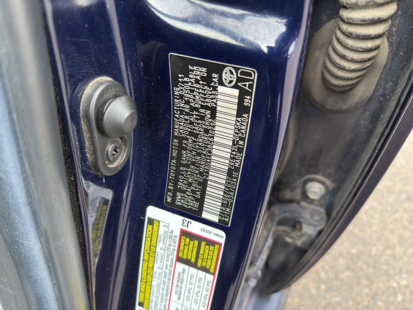 2011 BLUE Toyota Corolla S 5-SPEED MT (2T1BU4EE3BC) with an 4 Cyl, 1.8L engine, Manual transmission, located at 10890 W. Colfax Ave., Lakewood, CO, 80215, (303) 274-7692, 39.739914, -105.120132 - Photo#16