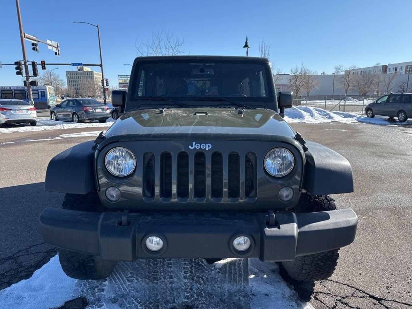 2015 Tank Clearcoat /Black Jeep Wrangler Unlimited Rubicon (1C4BJWFG7FL) with an 3.6L V6 24V VVT engine, Manual transmission, located at 10890 W. Colfax Ave., Lakewood, CO, 80215, (303) 274-7692, 39.739914, -105.120132 - 2015 Jeep Wrangler 4WD All Cars Have Clean Titles And Are Serviced Before Sale., Clean Carfax, No Accident, Non Smoker, 3.6L V6 24V VVT, 6-Speed Manual, 4WD, Body Color 3-Piece Hard Top.<br><br>D1 Auto NEVER charges dealer fees! All cars have clean titles and have been inspected for mechanical issue - Photo#1