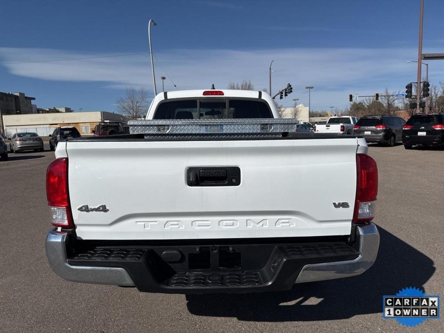 2016 Super White /Cement Gray Toyota Tacoma SR5 (5TFSZ5ANXGX) with an V6 engine, Automatic transmission, located at 10890 W. Colfax Ave., Lakewood, CO, 80215, (303) 274-7692, 39.739914, -105.120132 - 2016 Toyota Tacoma CARFAX One-Owner. 4WD All Cars Have Clean Titles And Are Serviced Before Sale., CarfaxOne Owner, Backup Camera, Non Smoker, No Pet Odor Or Hair, Tacoma SR5, V6, 4WD.<br><br>D1 Auto NEVER charges dealer fees! All cars have clean titles and have been inspected for mechanical issues. - Photo#5