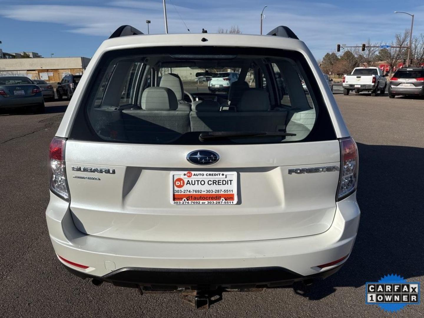 2010 Satin White Pearl /Aurora Platinum Subaru Forester 2.5X (JF2SH6BC5AH) with an 2.5L H4 SMPI SOHC 16V LEV II 170hp engine, Automatic transmission, located at 10890 W. Colfax Ave., Lakewood, CO, 80215, (303) 274-7692, 39.739914, -105.120132 - 2010 Subaru Forester CARFAX One-Owner, very clean inside and out! AWD Special Edition All Cars Have Clean Titles And Are Serviced Before Sale., New Tires, Non Smoker, No Pet Odor Or Hair, AWD.<br><br>D1 Auto NEVER charges dealer fees! All cars have clean titles and have been inspected for mechanical - Photo#5