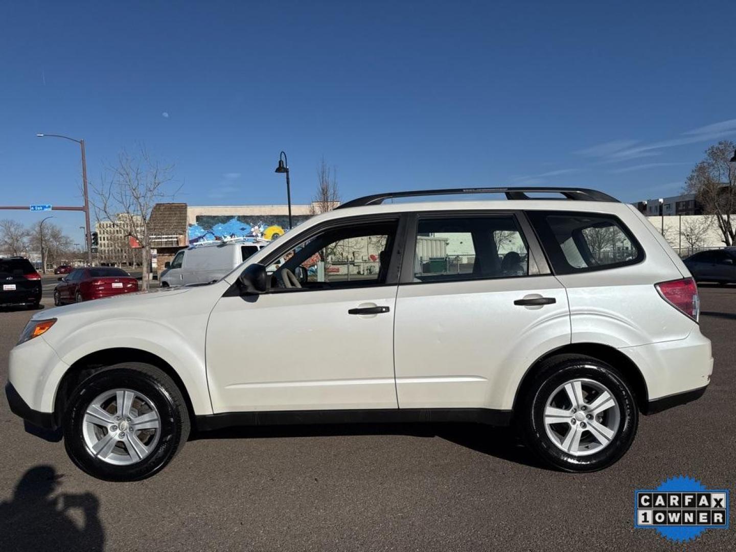 2010 Satin White Pearl /Aurora Platinum Subaru Forester 2.5X (JF2SH6BC5AH) with an 2.5L H4 SMPI SOHC 16V LEV II 170hp engine, Automatic transmission, located at 10890 W. Colfax Ave., Lakewood, CO, 80215, (303) 274-7692, 39.739914, -105.120132 - 2010 Subaru Forester CARFAX One-Owner, very clean inside and out! AWD Special Edition All Cars Have Clean Titles And Are Serviced Before Sale., New Tires, Non Smoker, No Pet Odor Or Hair, AWD.<br><br>D1 Auto NEVER charges dealer fees! All cars have clean titles and have been inspected for mechanical - Photo#7
