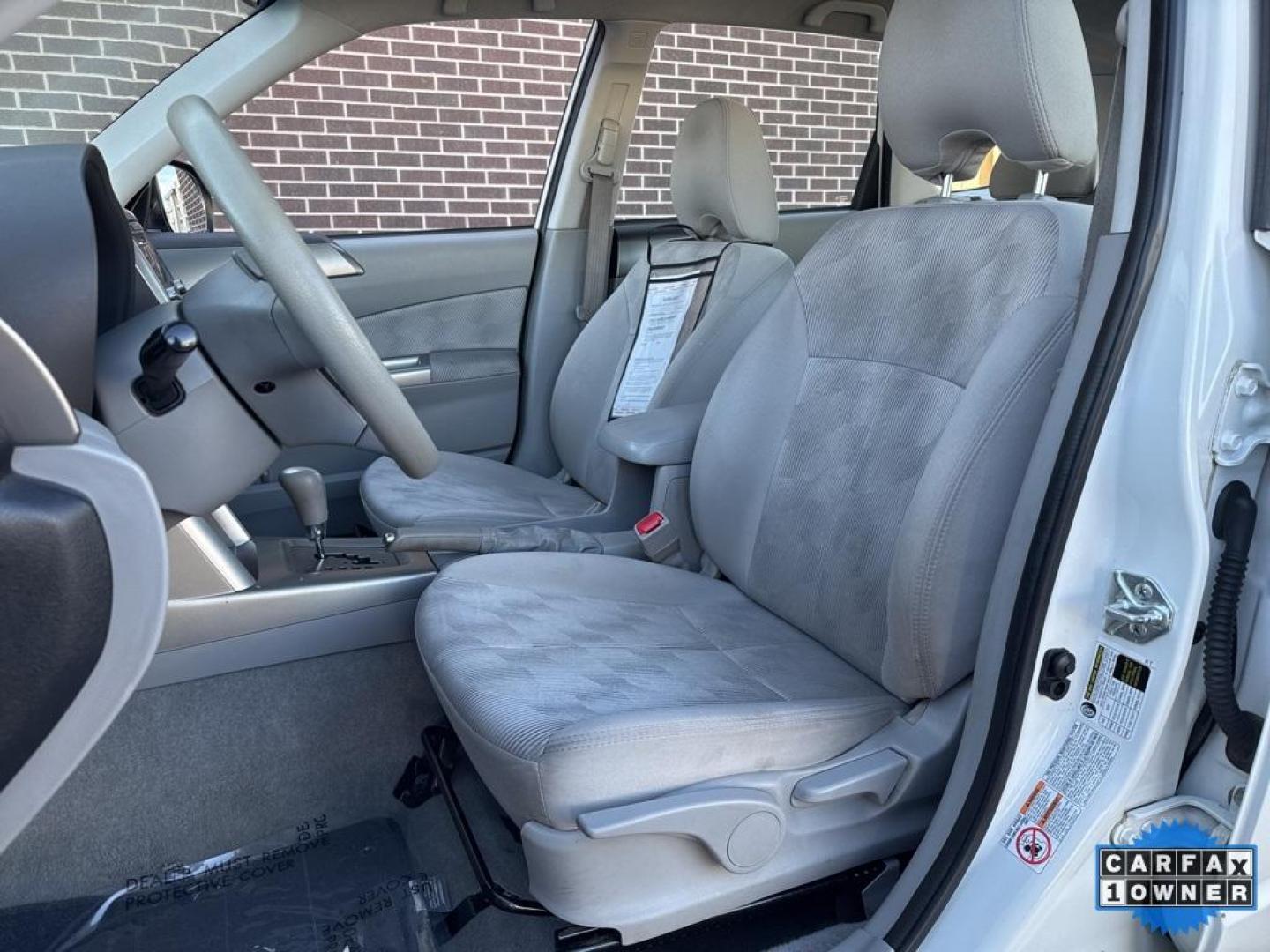 2010 Satin White Pearl /Aurora Platinum Subaru Forester 2.5X (JF2SH6BC5AH) with an 2.5L H4 SMPI SOHC 16V LEV II 170hp engine, Automatic transmission, located at 10890 W. Colfax Ave., Lakewood, CO, 80215, (303) 274-7692, 39.739914, -105.120132 - 2010 Subaru Forester CARFAX One-Owner, very clean inside and out! AWD Special Edition All Cars Have Clean Titles And Are Serviced Before Sale., New Tires, Non Smoker, No Pet Odor Or Hair, AWD.<br><br>D1 Auto NEVER charges dealer fees! All cars have clean titles and have been inspected for mechanical - Photo#12