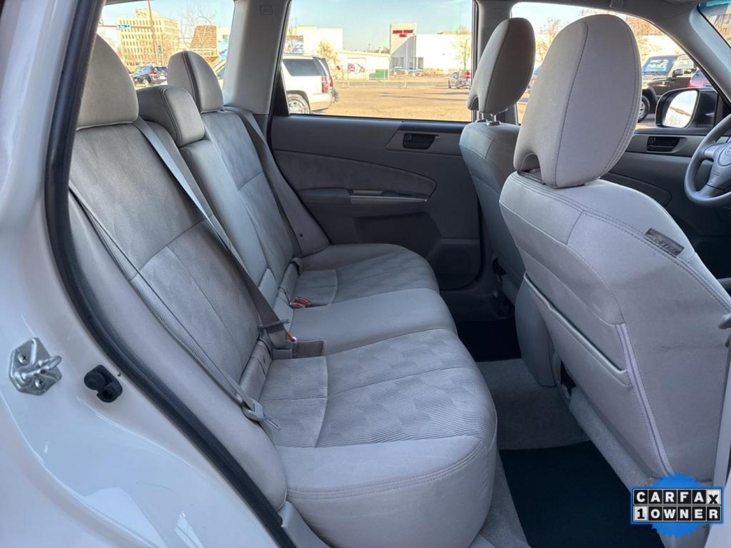 2010 Satin White Pearl /Aurora Platinum Subaru Forester 2.5X (JF2SH6BC5AH) with an 2.5L H4 SMPI SOHC 16V LEV II 170hp engine, Automatic transmission, located at 10890 W. Colfax Ave., Lakewood, CO, 80215, (303) 274-7692, 39.739914, -105.120132 - 2010 Subaru Forester CARFAX One-Owner, very clean inside and out! AWD Special Edition All Cars Have Clean Titles And Are Serviced Before Sale., New Tires, Non Smoker, No Pet Odor Or Hair, AWD.<br><br>D1 Auto NEVER charges dealer fees! All cars have clean titles and have been inspected for mechanical - Photo#14