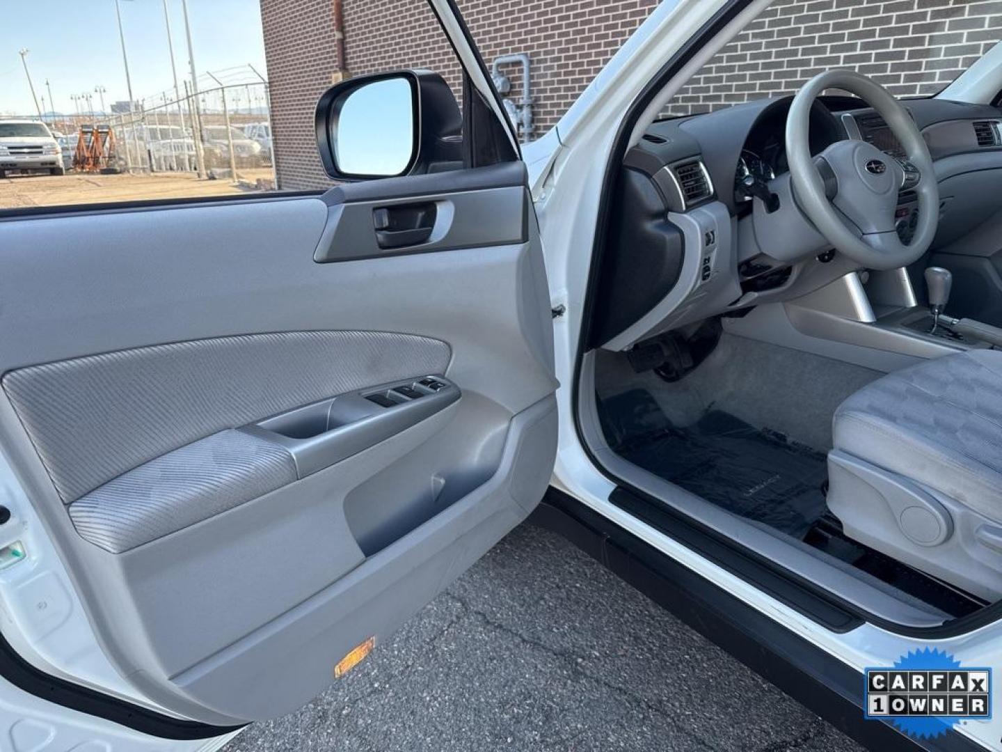 2010 Satin White Pearl /Aurora Platinum Subaru Forester 2.5X (JF2SH6BC5AH) with an 2.5L H4 SMPI SOHC 16V LEV II 170hp engine, Automatic transmission, located at 10890 W. Colfax Ave., Lakewood, CO, 80215, (303) 274-7692, 39.739914, -105.120132 - 2010 Subaru Forester CARFAX One-Owner, very clean inside and out! AWD Special Edition All Cars Have Clean Titles And Are Serviced Before Sale., New Tires, Non Smoker, No Pet Odor Or Hair, AWD.<br><br>D1 Auto NEVER charges dealer fees! All cars have clean titles and have been inspected for mechanical - Photo#23