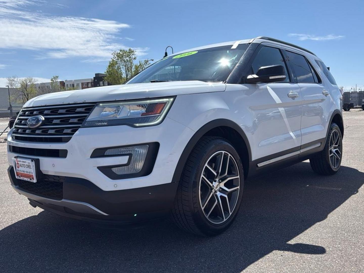 2016 WHITE Ford Explorer XLT (1FM5K8D85GG) with an V6, 3.5L engine, Automatic transmission, located at 10890 W. Colfax Ave., Lakewood, CO, 80215, (303) 274-7692, 39.739914, -105.120132 - Photo#0