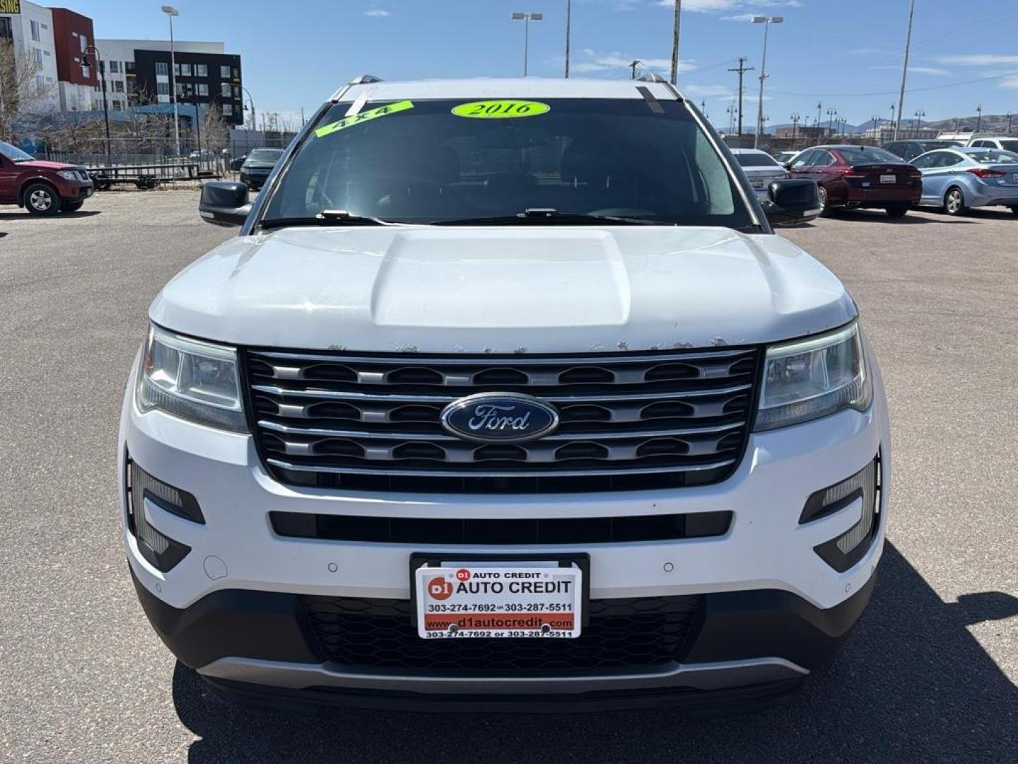 2016 WHITE Ford Explorer XLT (1FM5K8D85GG) with an V6, 3.5L engine, Automatic transmission, located at 10890 W. Colfax Ave., Lakewood, CO, 80215, (303) 274-7692, 39.739914, -105.120132 - Photo#1