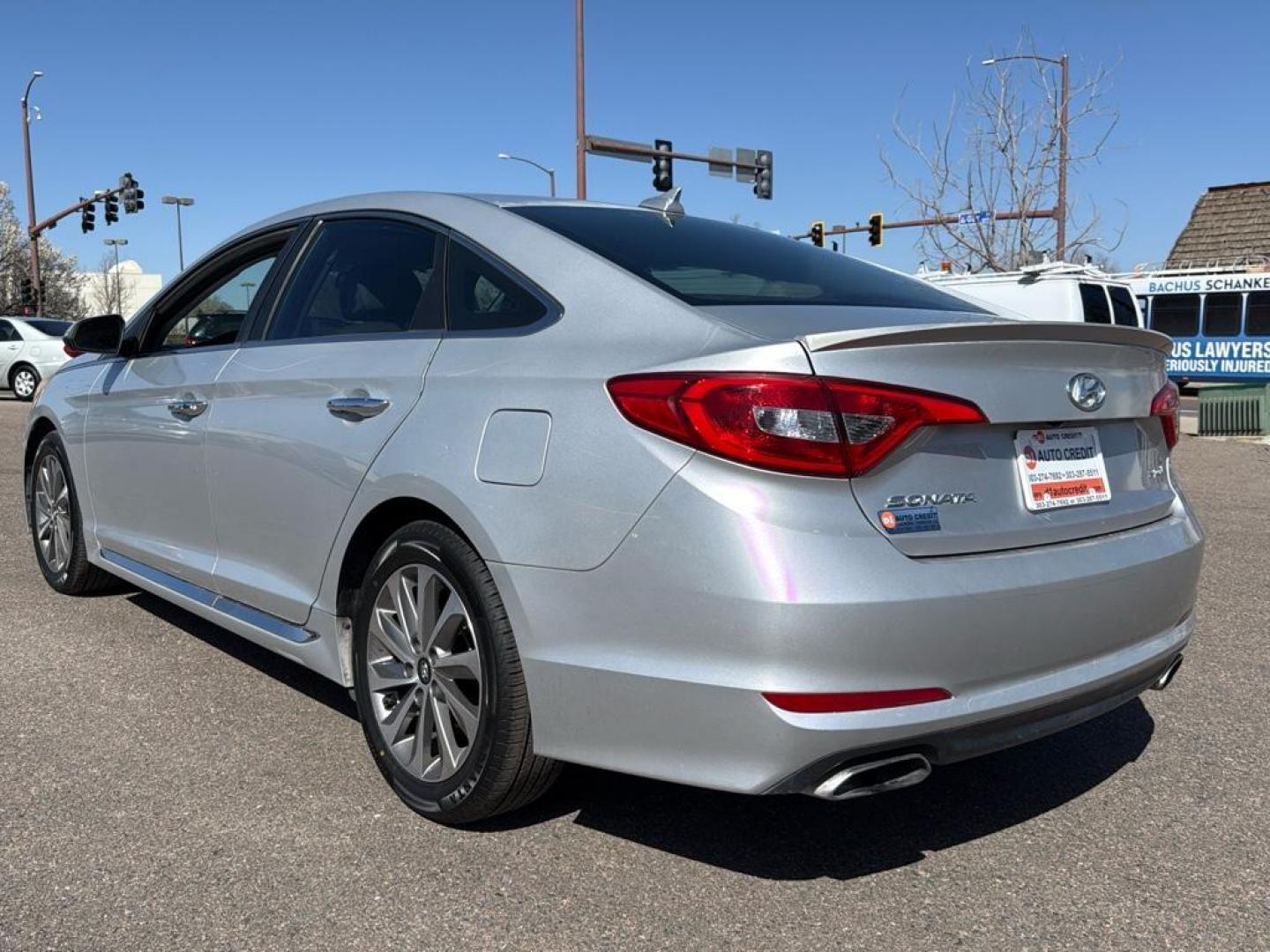 2015 SILVER Hyundai Sonata SPORT (5NPE34AF4FH) with an 4 Cyl, 2.4L engine, Automatic transmission, located at 10890 W. Colfax Ave., Lakewood, CO, 80215, (303) 274-7692, 39.739914, -105.120132 - Photo#6