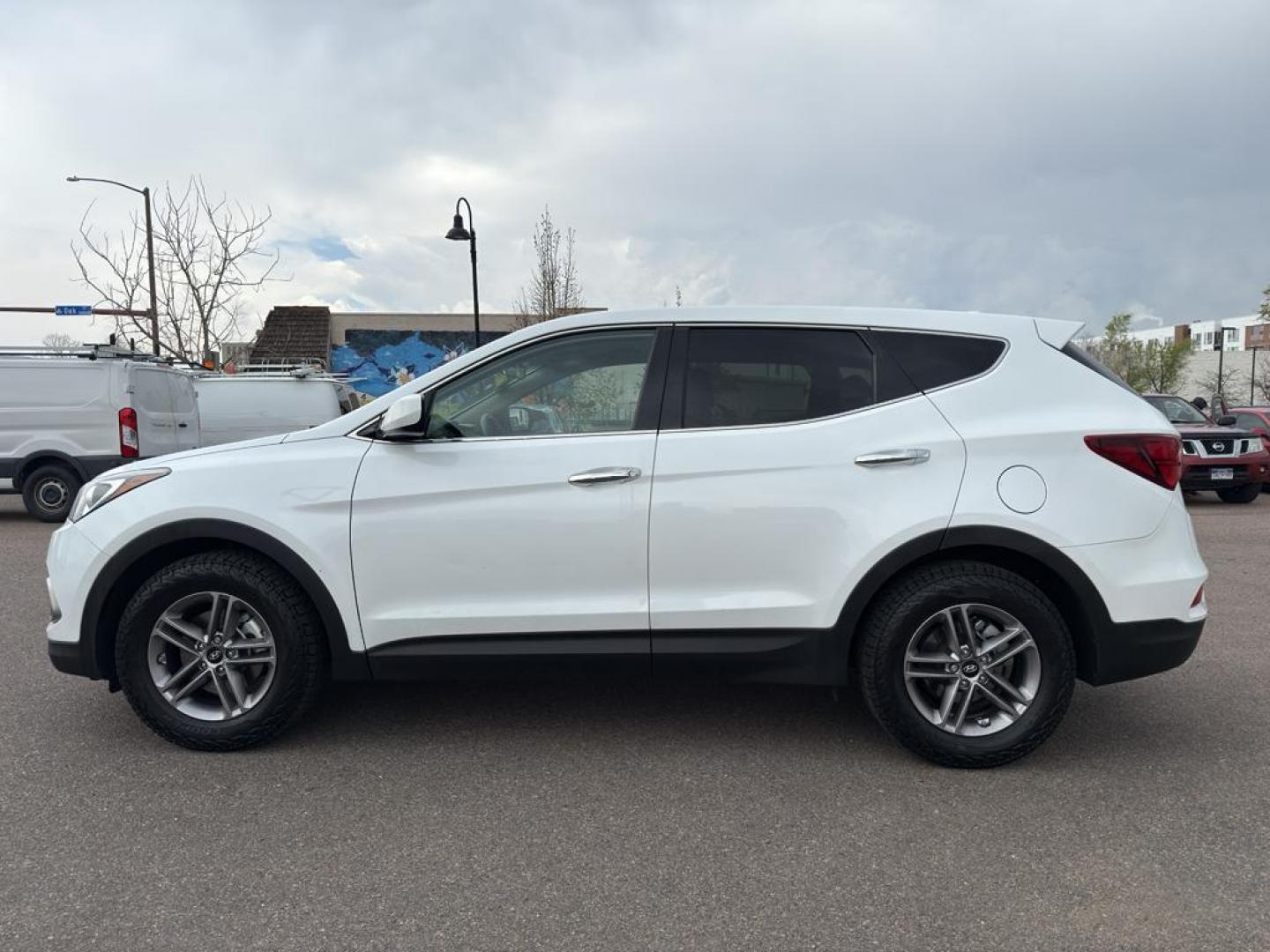 2017 WHITE Hyundai Santa Fe Sport Base (5NMZTDLB8HH) with an 4 Cyl, 2.4L engine, Automatic transmission, located at 10890 W. Colfax Ave., Lakewood, CO, 80215, (303) 274-7692, 39.739914, -105.120132 - Photo#7