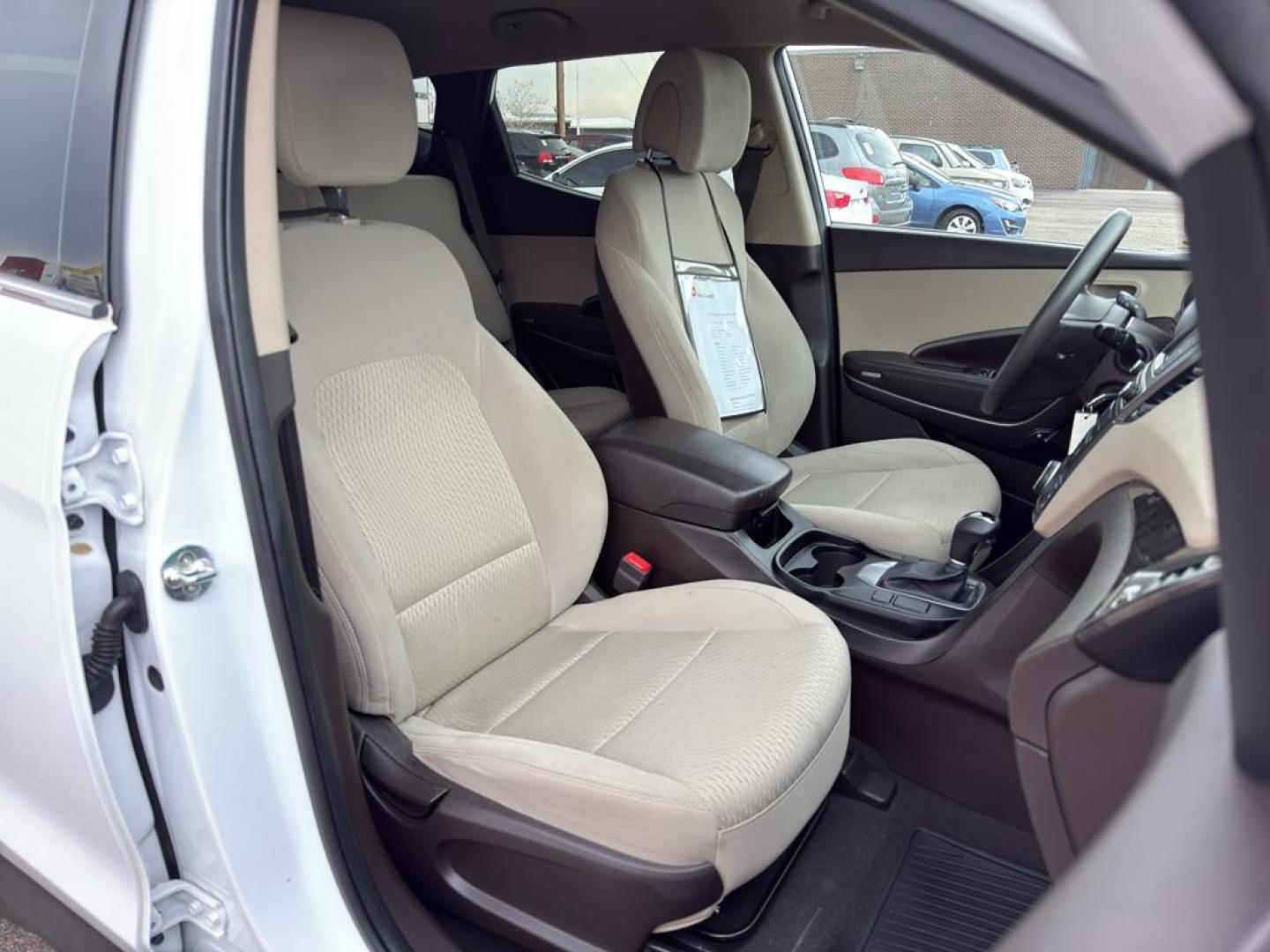 2017 WHITE Hyundai Santa Fe Sport Base (5NMZTDLB8HH) with an 4 Cyl, 2.4L engine, Automatic transmission, located at 10890 W. Colfax Ave., Lakewood, CO, 80215, (303) 274-7692, 39.739914, -105.120132 - Photo#9