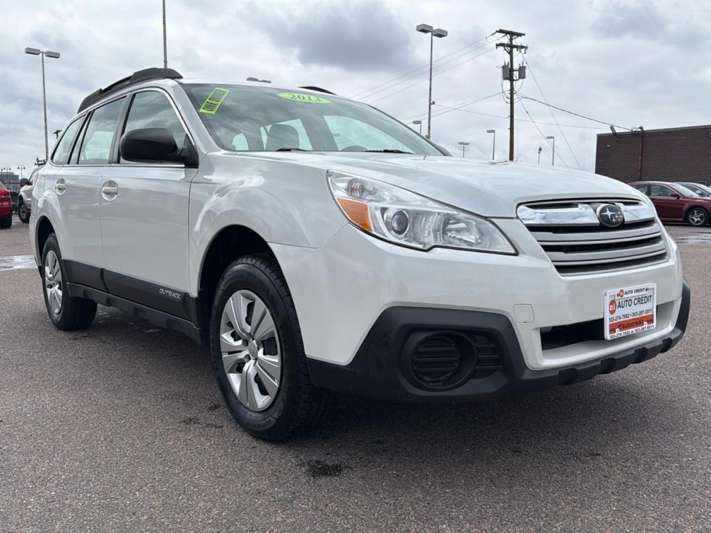 2013 WHITE Subaru Outback 2.5i (4S4BRCAC7D3) with an 4 Cyl, 2.5L engine, Automatic transmission, located at 10890 W. Colfax Ave., Lakewood, CO, 80215, (303) 274-7692, 39.739914, -105.120132 - Photo#2
