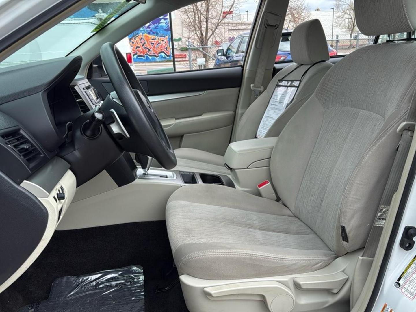 2013 WHITE Subaru Outback 2.5i (4S4BRCAC7D3) with an 4 Cyl, 2.5L engine, Automatic transmission, located at 10890 W. Colfax Ave., Lakewood, CO, 80215, (303) 274-7692, 39.739914, -105.120132 - Photo#17