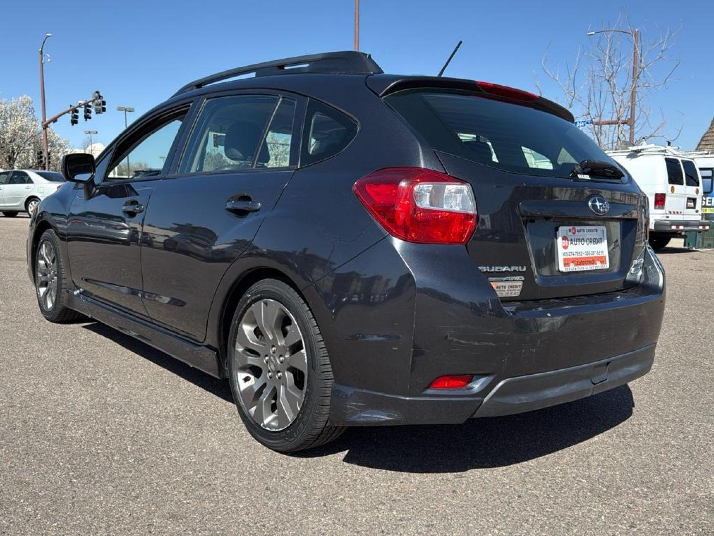 2014 GRAY Subaru Impreza Sport-Ltd S/R NAVI (JF1GPAU65E8) with an 4 Cyl, 2.0L engine, Automatic transmission, located at 10890 W. Colfax Ave., Lakewood, CO, 80215, (303) 274-7692, 39.739914, -105.120132 - Photo#6