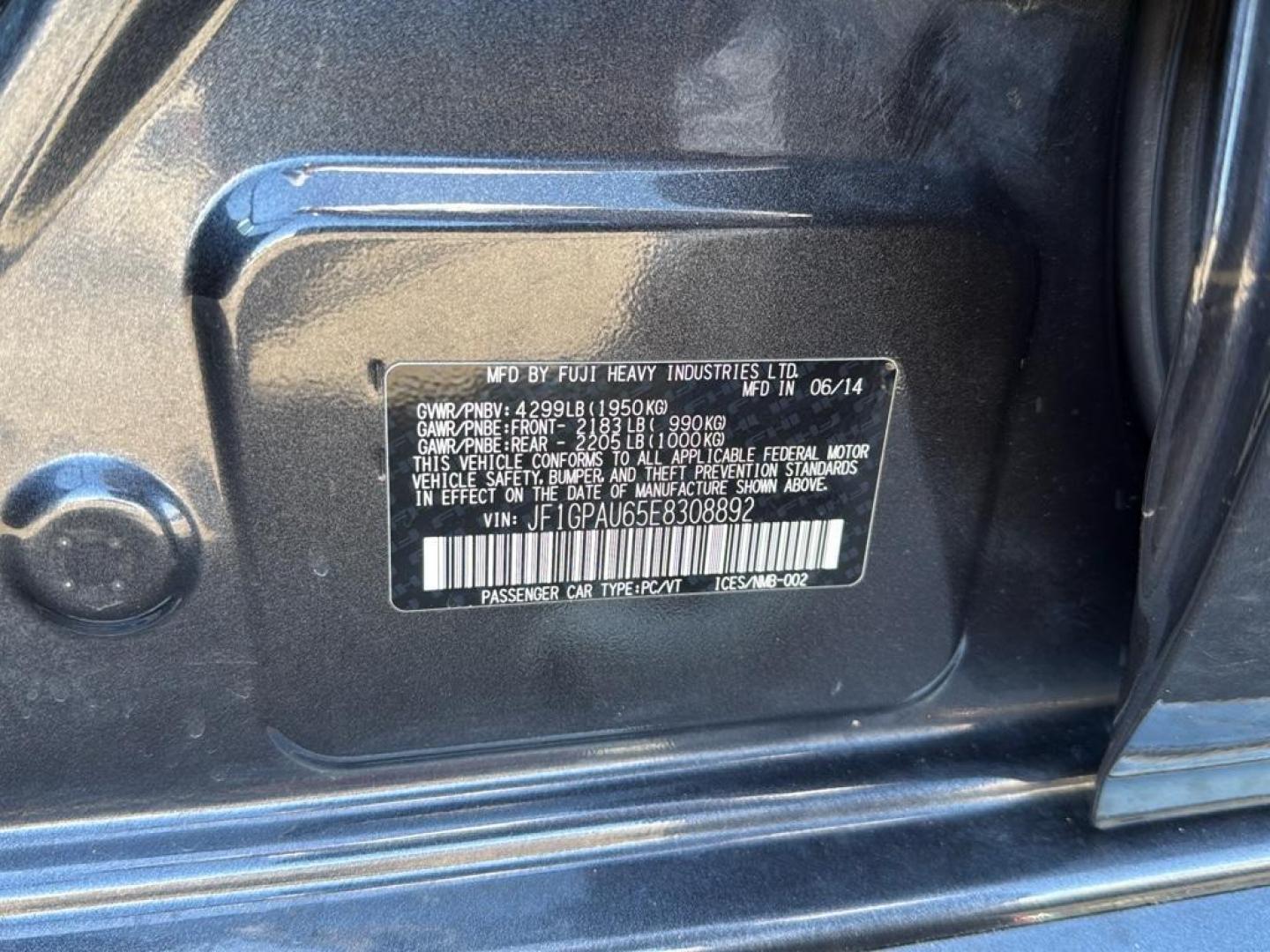 2014 GRAY Subaru Impreza Sport-Ltd S/R NAVI (JF1GPAU65E8) with an 4 Cyl, 2.0L engine, Automatic transmission, located at 10890 W. Colfax Ave., Lakewood, CO, 80215, (303) 274-7692, 39.739914, -105.120132 - Photo#29