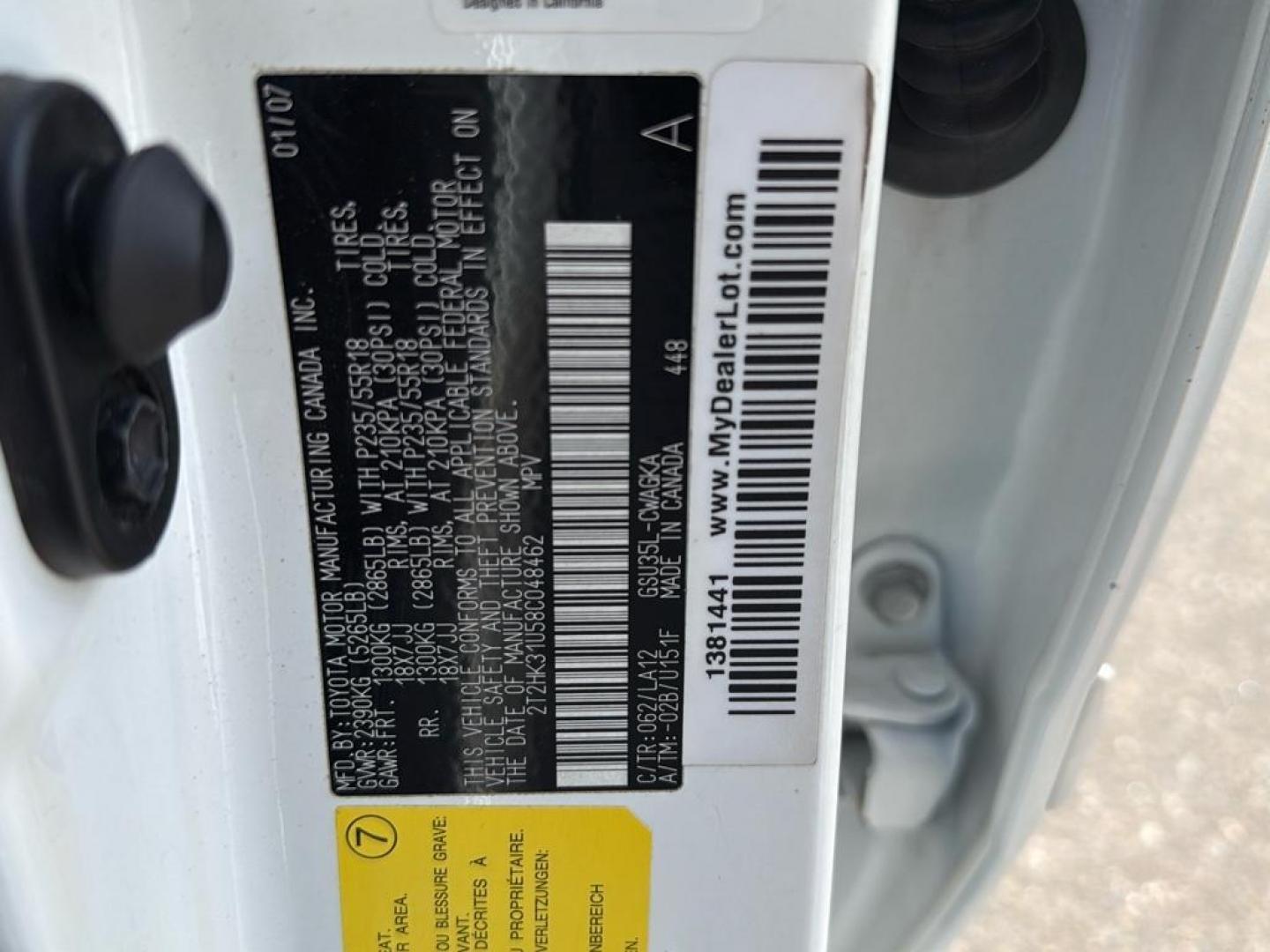 2008 WHITE Lexus RX 350 Base (2T2HK31U58C) with an V6, 3.5L engine, Automatic transmission, located at 10890 W. Colfax Ave., Lakewood, CO, 80215, (303) 274-7692, 39.739914, -105.120132 - Photo#27