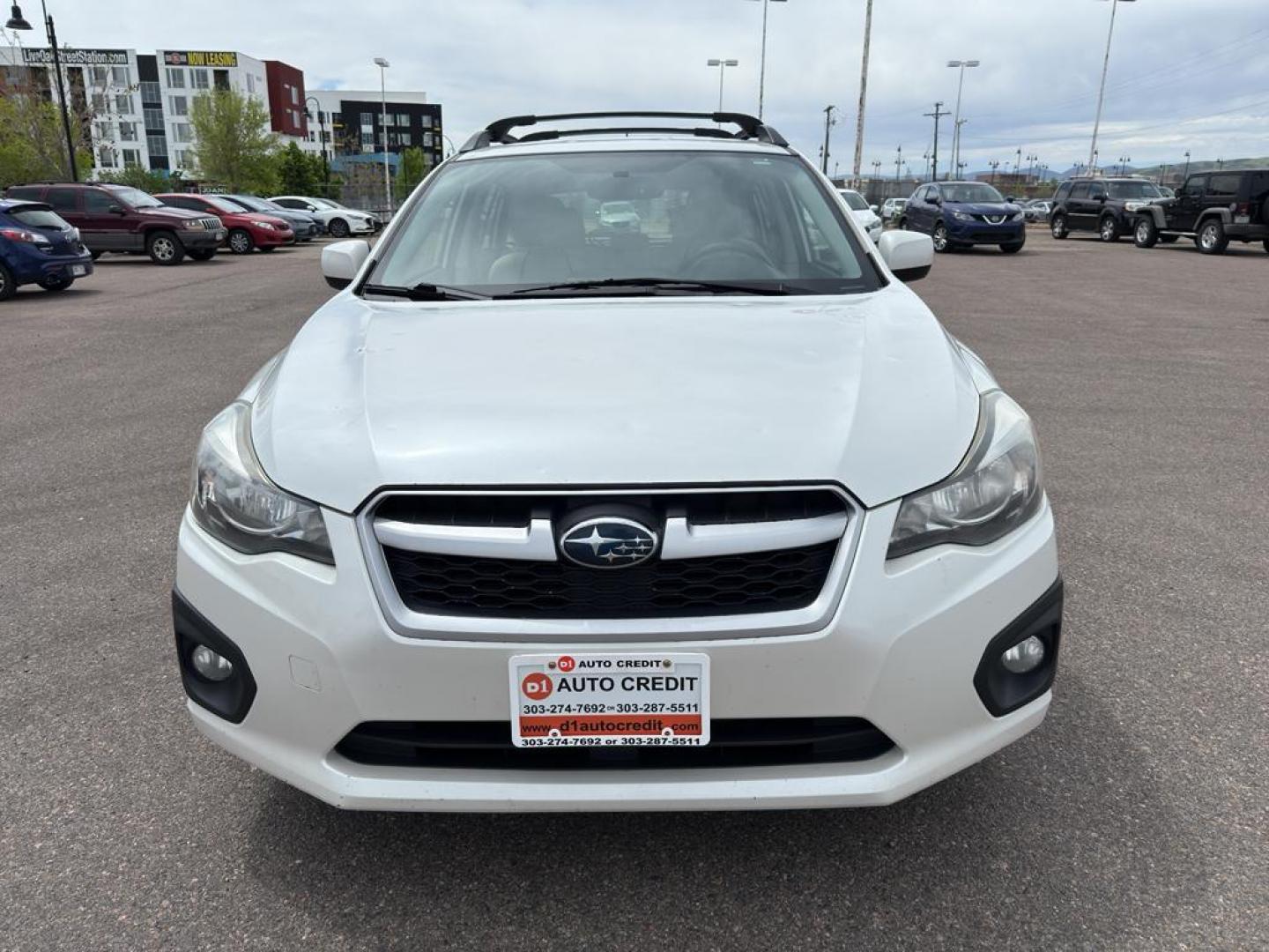 2013 WHITE Subaru Impreza Sport (JF1GPAL63DH) with an 4 Cyl, 2.0L engine, Automatic transmission, located at 10890 W. Colfax Ave., Lakewood, CO, 80215, (303) 274-7692, 39.739914, -105.120132 - Photo#1