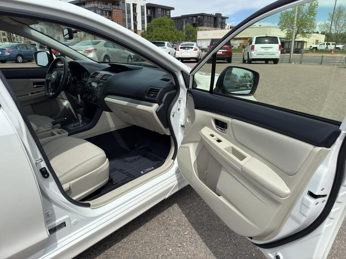 2013 WHITE Subaru Impreza Sport (JF1GPAL63DH) with an 4 Cyl, 2.0L engine, Automatic transmission, located at 10890 W. Colfax Ave., Lakewood, CO, 80215, (303) 274-7692, 39.739914, -105.120132 - Photo#8