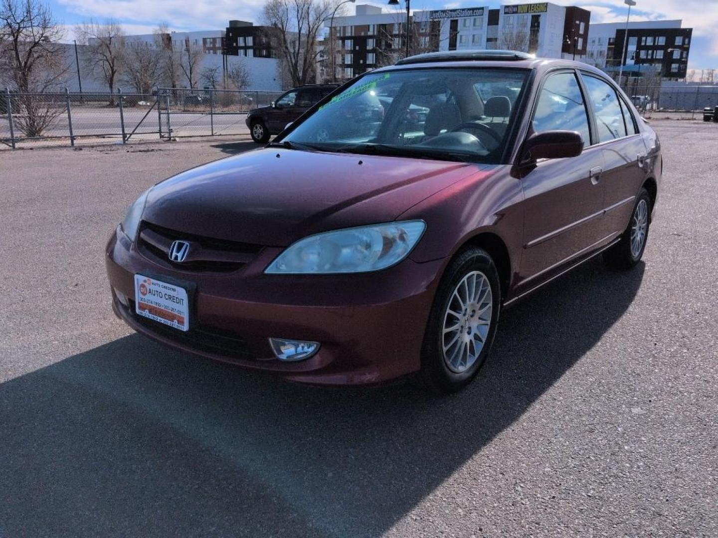 2005 RED /EXEMPT Honda Civic EX (2HGES26825H) with an 4 Cyl, 1.7L engine, Automatic transmission, located at 10890 W. Colfax Ave., Lakewood, CO, 80215, (303) 274-7692, 39.739914, -105.120132 - Photo#0