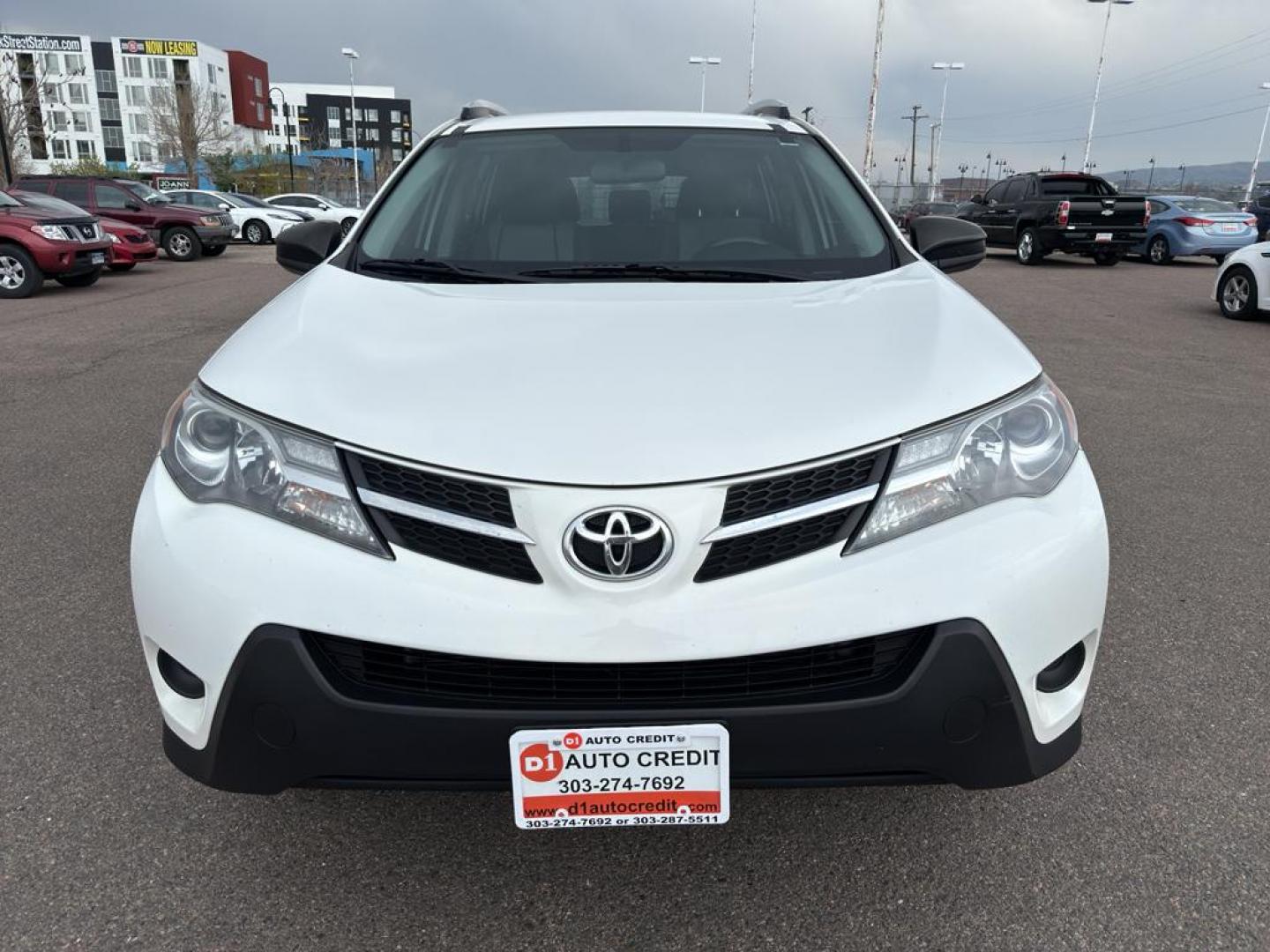 2014 WHITE Toyota RAV4 LE (JTMBFREV9ED) with an 4 Cyl, 2.5L engine, Automatic transmission, located at 10890 W. Colfax Ave., Lakewood, CO, 80215, (303) 274-7692, 39.739914, -105.120132 - Photo#1