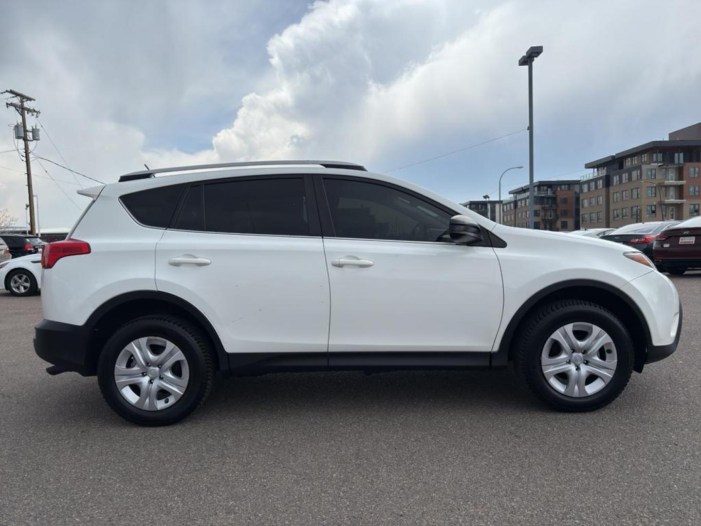 2014 WHITE Toyota RAV4 LE (JTMBFREV9ED) with an 4 Cyl, 2.5L engine, Automatic transmission, located at 10890 W. Colfax Ave., Lakewood, CO, 80215, (303) 274-7692, 39.739914, -105.120132 - Photo#3