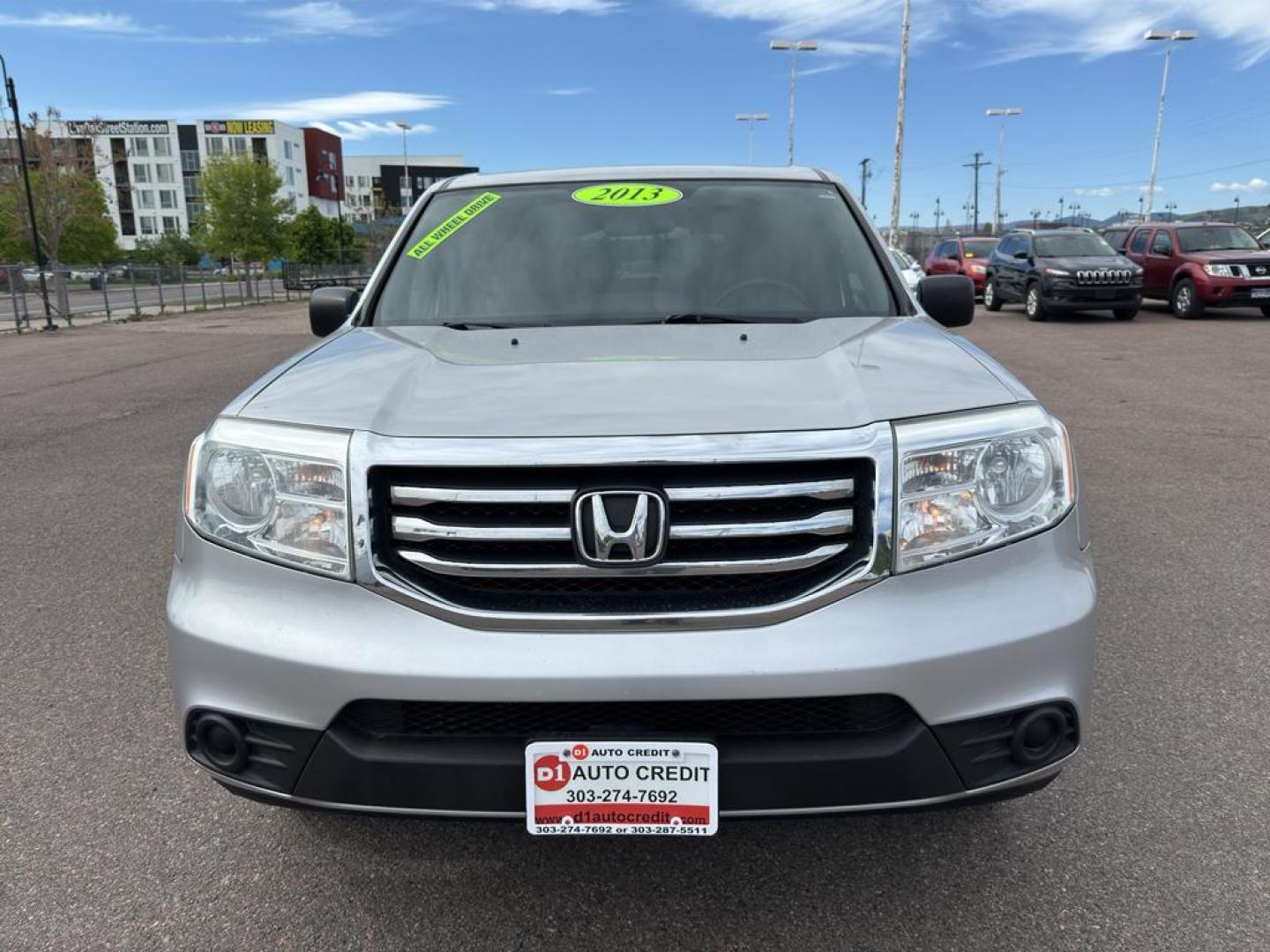 2013 SILVER Honda Pilot LX (5FNYF4H23DB) with an V6, 3.5L engine, Automatic transmission, located at 10890 W. Colfax Ave., Lakewood, CO, 80215, (303) 274-7692, 39.739914, -105.120132 - Photo#1