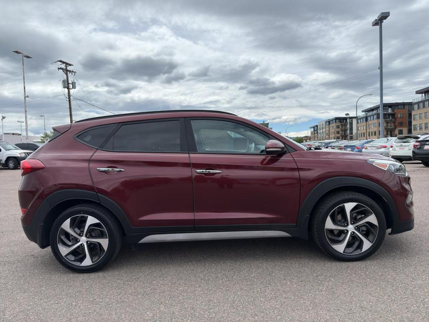 2017 RED Hyundai Tucson ECO (KM8J33A29HU) with an 4 Cyl, 1.6L engine, Automatic transmission, located at 10890 W. Colfax Ave., Lakewood, CO, 80215, (303) 274-7692, 39.739914, -105.120132 - Discover the perfect blend of efficiency and style with this exceptional 2017 Hyundai Tucson ECO! This compact SUV is designed for those who crave adventure and value performance, all wrapped up in a sleek, modern package. Under the hood, you'll find a spirited 1.6L 4-cylinder engine that delivers a - Photo#3