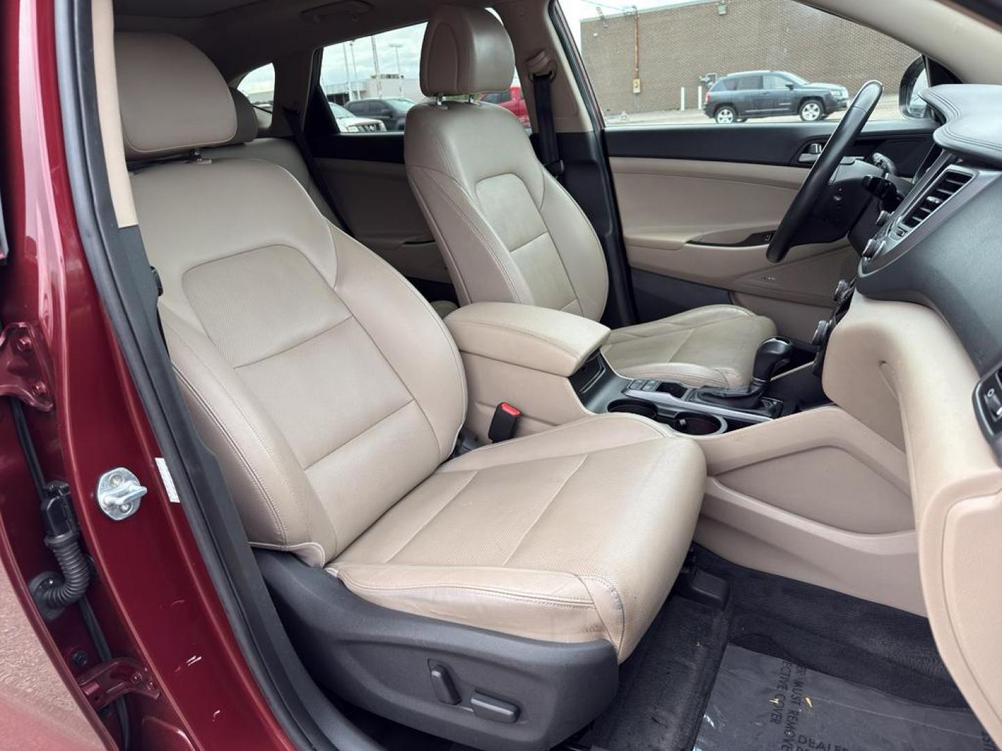2017 RED Hyundai Tucson ECO (KM8J33A29HU) with an 4 Cyl, 1.6L engine, Automatic transmission, located at 10890 W. Colfax Ave., Lakewood, CO, 80215, (303) 274-7692, 39.739914, -105.120132 - Discover the perfect blend of efficiency and style with this exceptional 2017 Hyundai Tucson ECO! This compact SUV is designed for those who crave adventure and value performance, all wrapped up in a sleek, modern package. Under the hood, you'll find a spirited 1.6L 4-cylinder engine that delivers a - Photo#9
