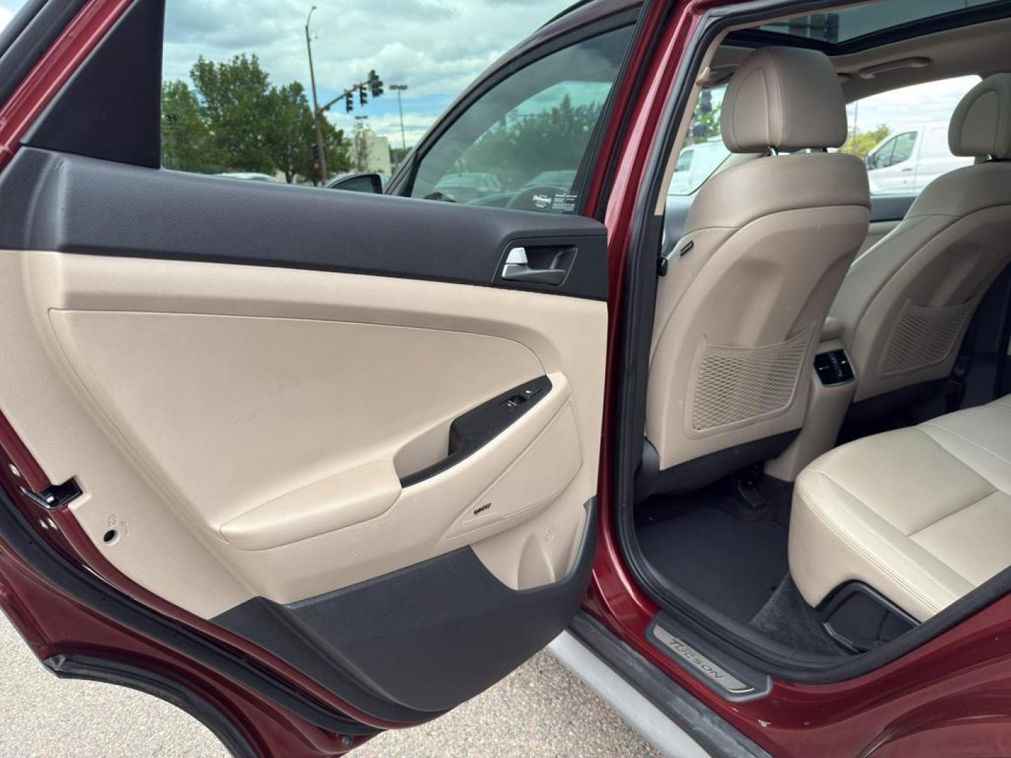 2017 RED Hyundai Tucson ECO (KM8J33A29HU) with an 4 Cyl, 1.6L engine, Automatic transmission, located at 10890 W. Colfax Ave., Lakewood, CO, 80215, (303) 274-7692, 39.739914, -105.120132 - Discover the perfect blend of efficiency and style with this exceptional 2017 Hyundai Tucson ECO! This compact SUV is designed for those who crave adventure and value performance, all wrapped up in a sleek, modern package. Under the hood, you'll find a spirited 1.6L 4-cylinder engine that delivers a - Photo#15