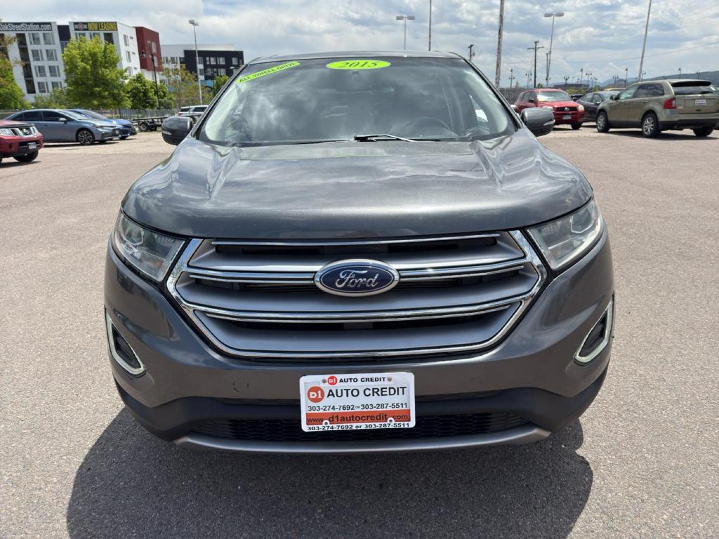 2015 GRAY Ford Edge SEL (2FMTK4J88FB) with an V6, 3.5L engine, Automatic transmission, located at 10890 W. Colfax Ave., Lakewood, CO, 80215, (303) 274-7692, 39.739914, -105.120132 - Photo#1