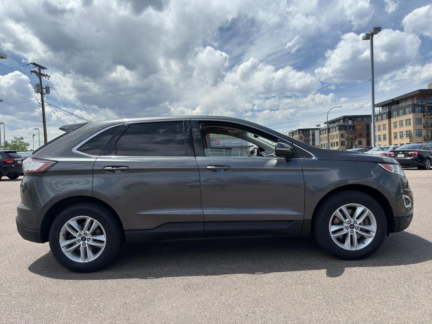 2015 GRAY Ford Edge SEL (2FMTK4J88FB) with an V6, 3.5L engine, Automatic transmission, located at 10890 W. Colfax Ave., Lakewood, CO, 80215, (303) 274-7692, 39.739914, -105.120132 - Photo#3