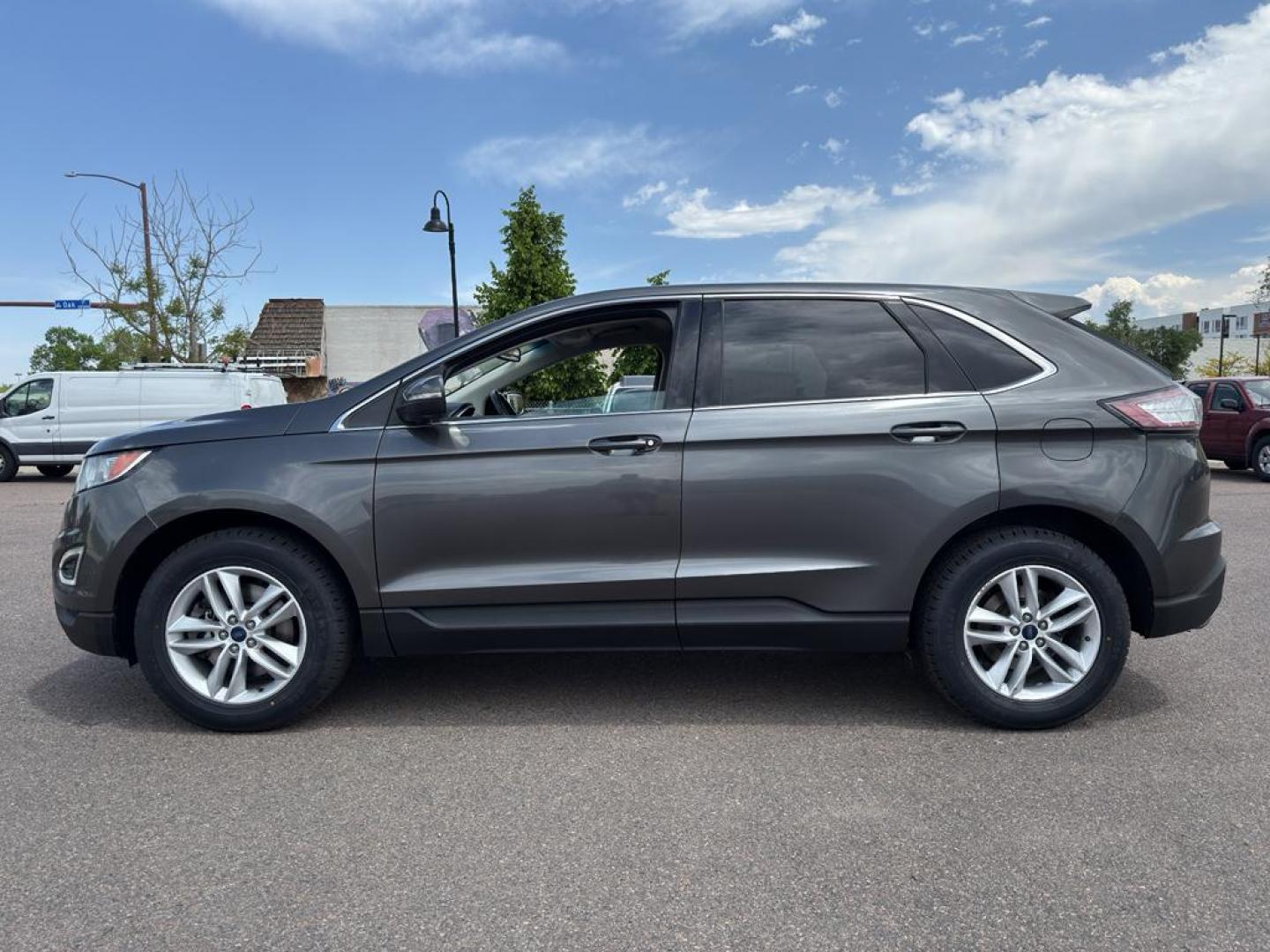 2015 GRAY Ford Edge SEL (2FMTK4J88FB) with an V6, 3.5L engine, Automatic transmission, located at 10890 W. Colfax Ave., Lakewood, CO, 80215, (303) 274-7692, 39.739914, -105.120132 - Photo#7