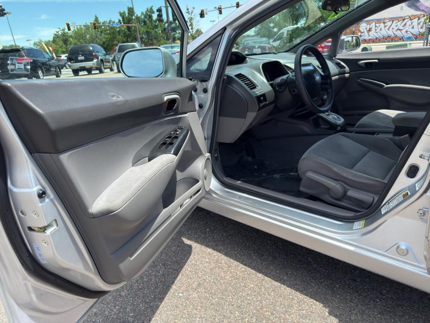 2008 SILVER Honda Civic LX (2HGFA165X8H) with an 4 Cyl, 1.8L engine, Automatic transmission, located at 10890 W. Colfax Ave., Lakewood, CO, 80215, (303) 274-7692, 39.739914, -105.120132 - Photo#14