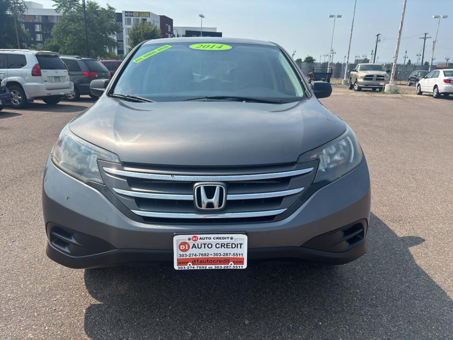 2014 GRAY Honda CR-V LX (2HKRM4H35EH) with an 4 Cyl, 2.4L engine, Automatic transmission, located at 10890 W. Colfax Ave., Lakewood, CO, 80215, (303) 274-7692, 39.739914, -105.120132 - Photo#1